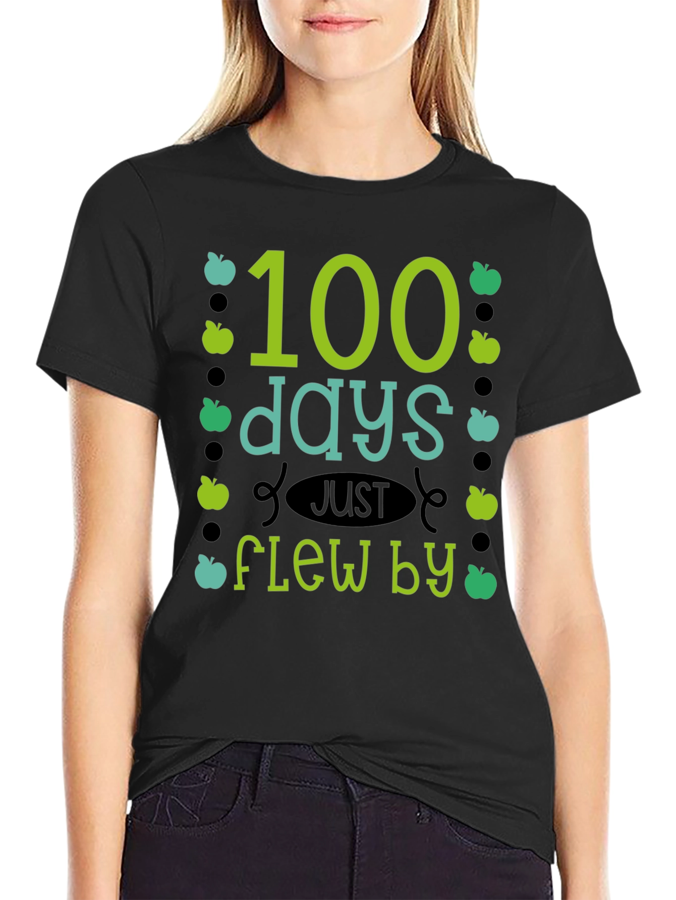100 Days Flew By Teacher T-Shirt - 2