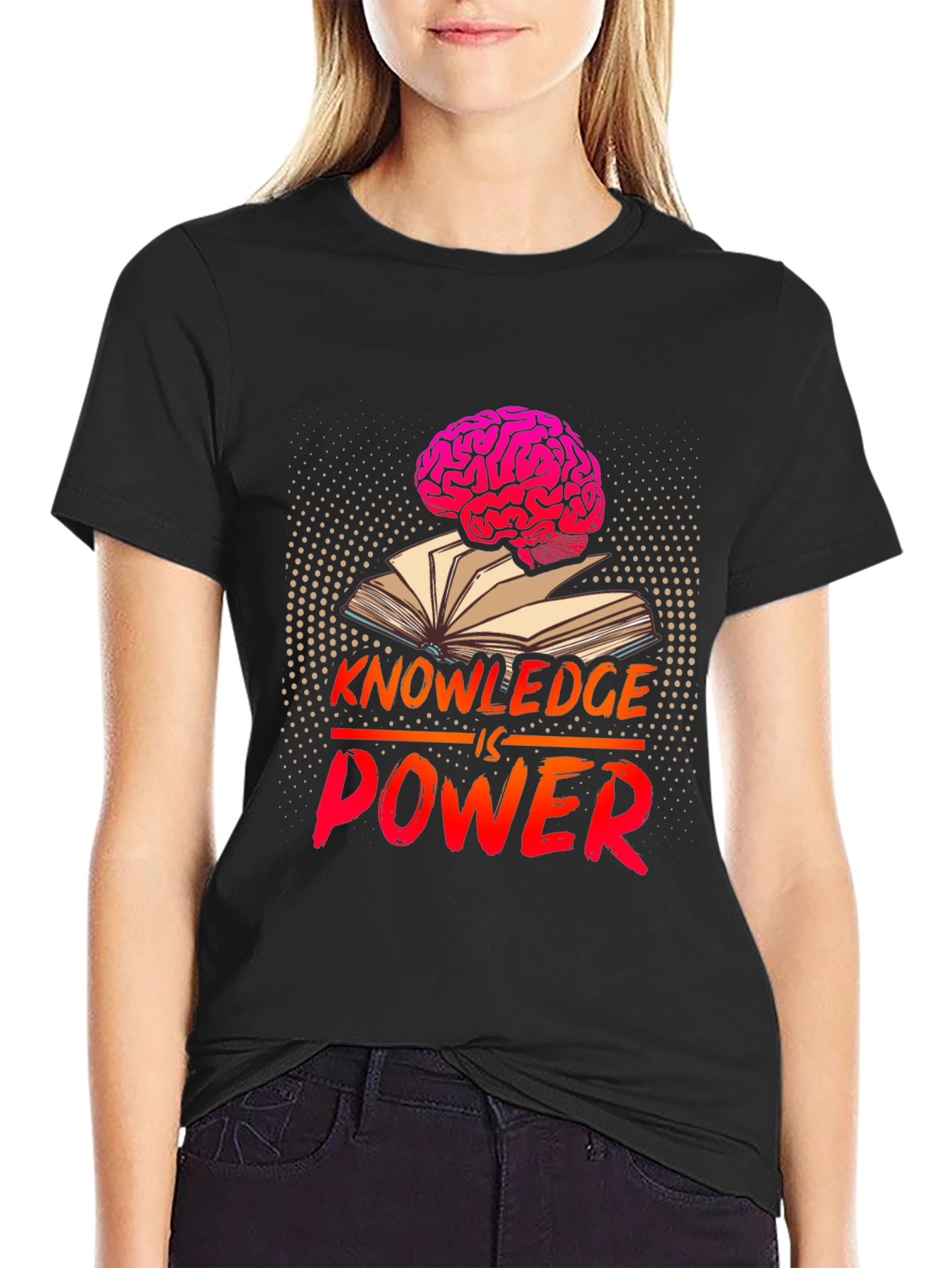 Black Knowledge is Power Graphic T-Shirt view 2