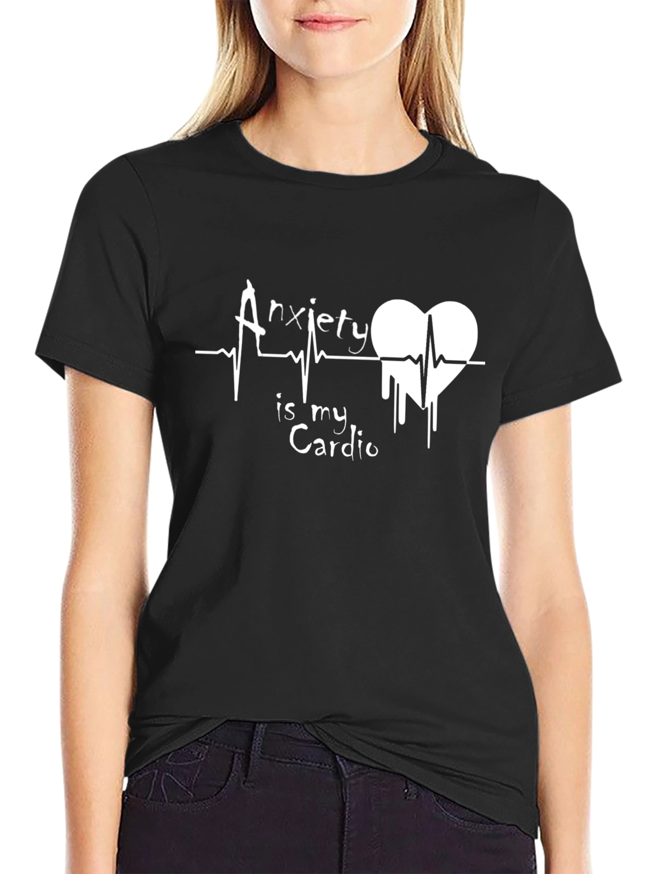 Black Anxiety is My Cardio Graphic Tee view 2