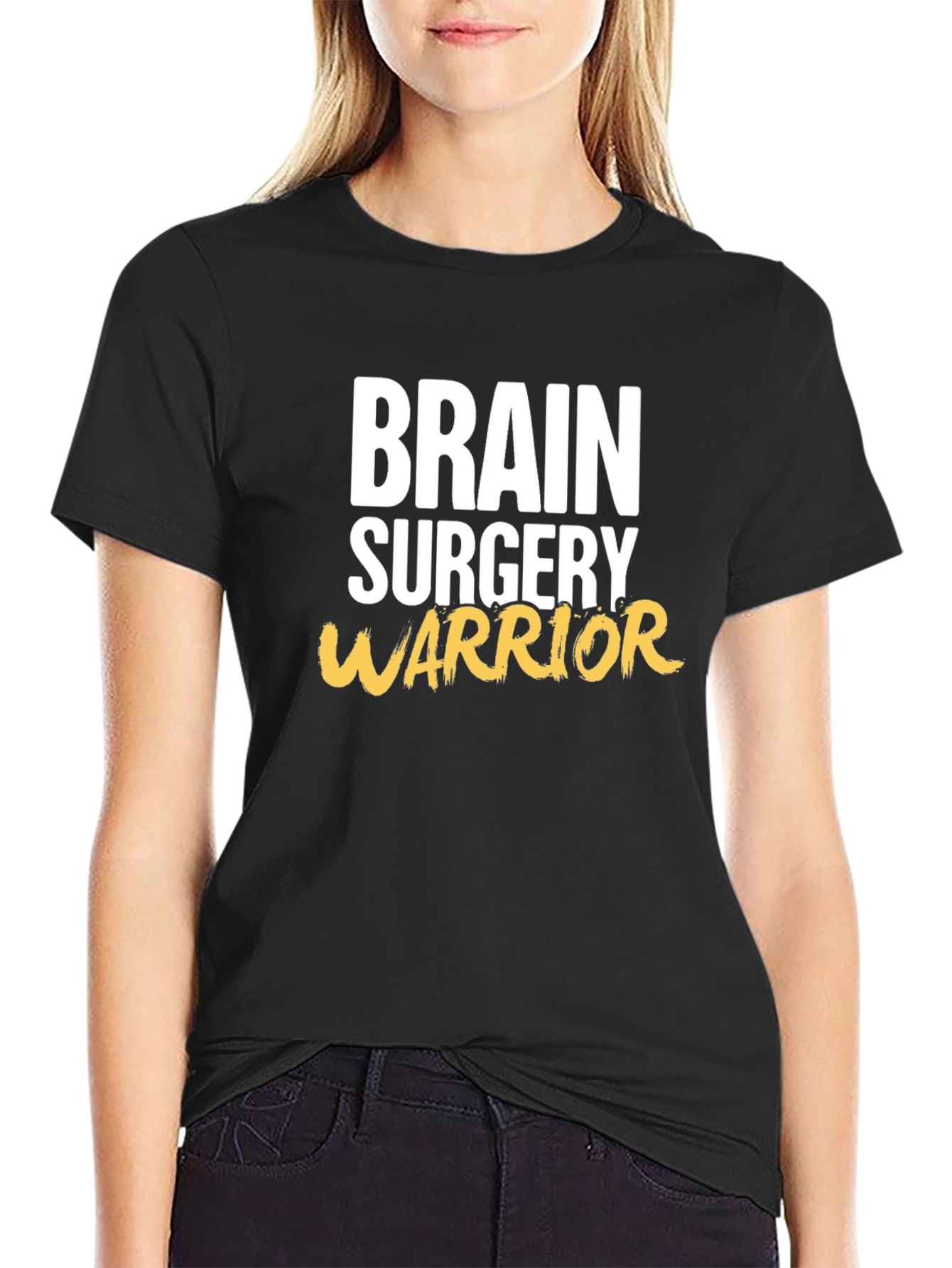 Black Brain Surgery Warrior Graphic T-Shirt view 2