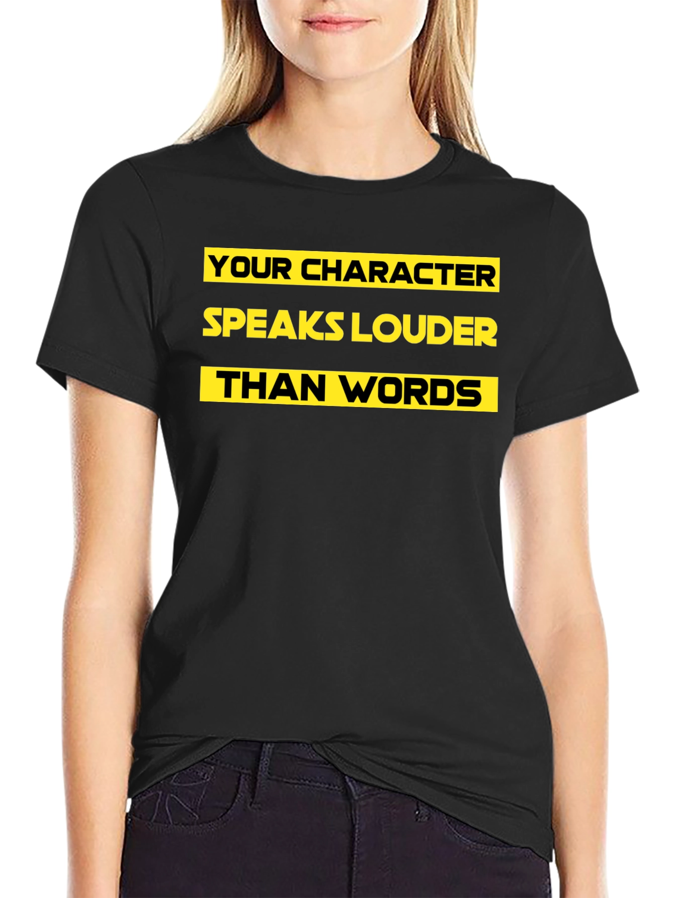 Black Character Speaks Louder T-Shirt view 2