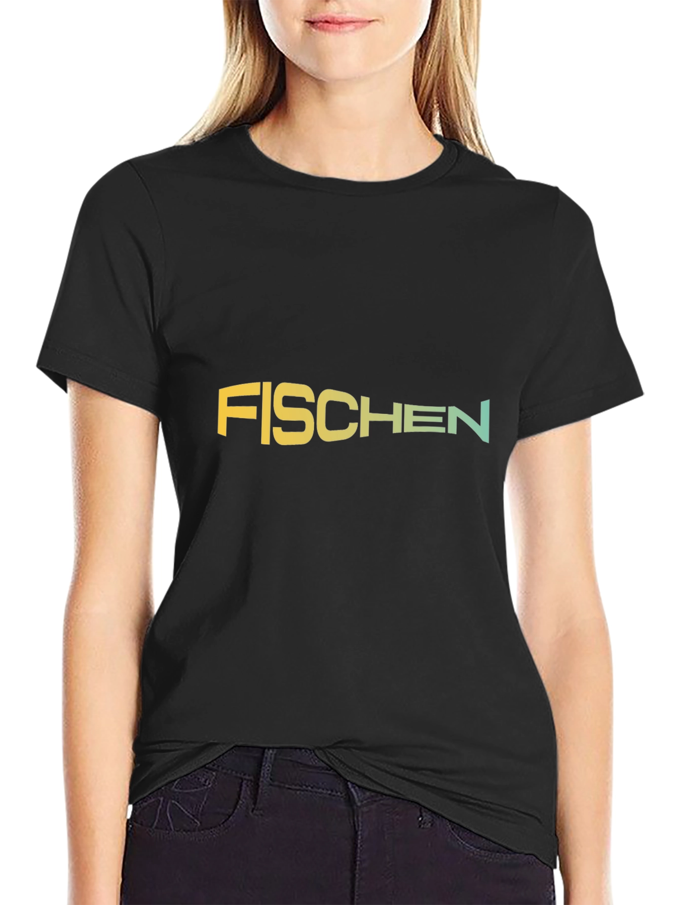 Black Fischen Gradient Tee - Casual Comfort view 2
