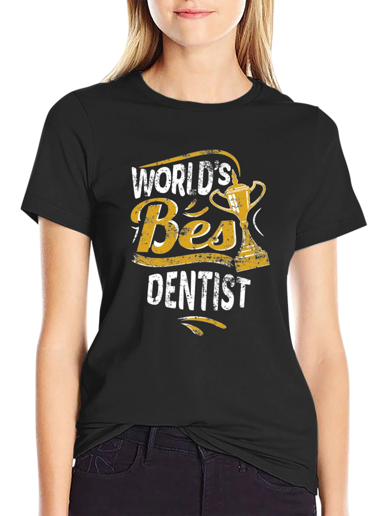 Black World's Best Dentist T-Shirt - Novelty Dental Gift view 2