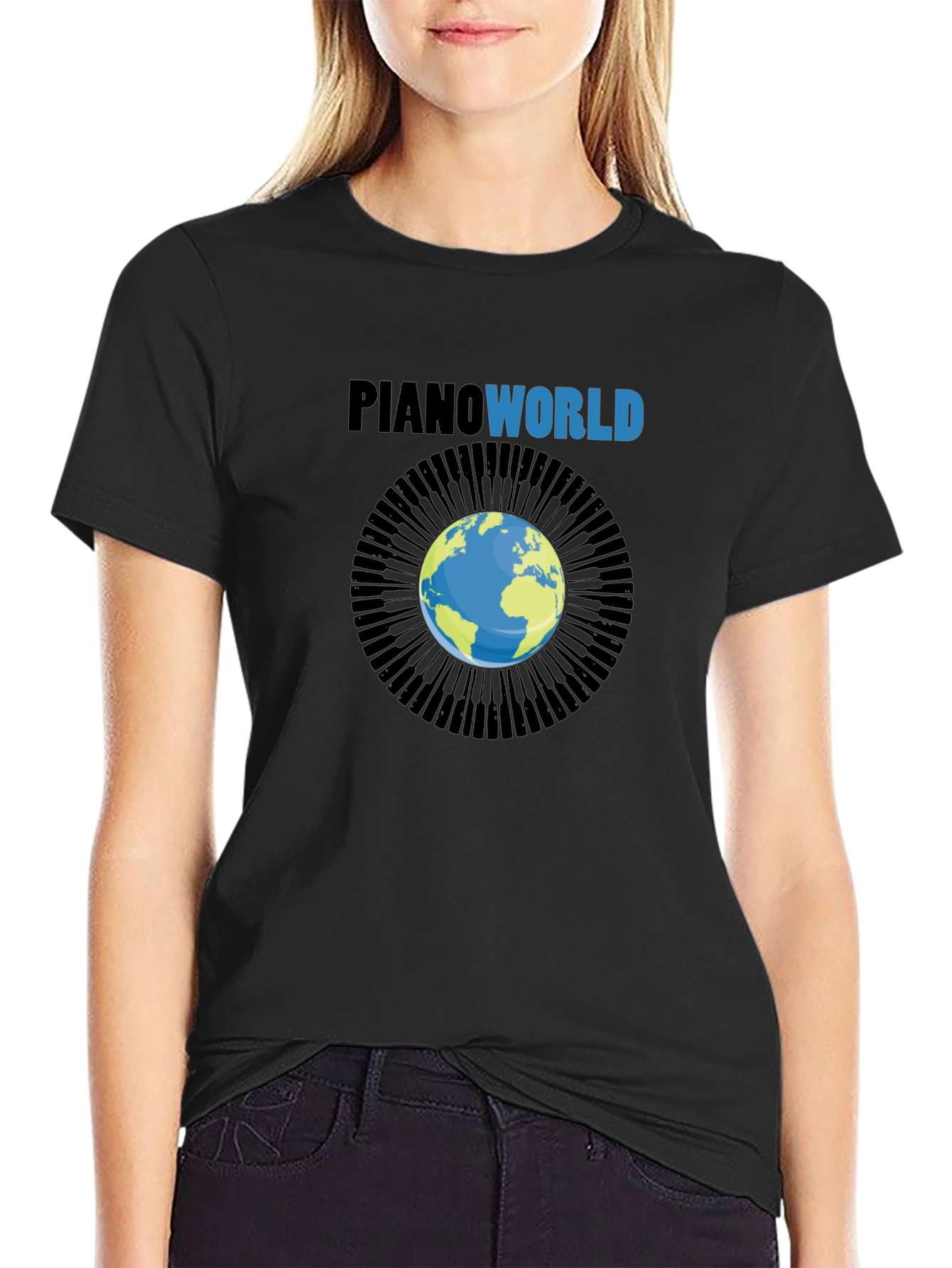 Piano World Graphic T-Shirt - Musician's Gift - 2
