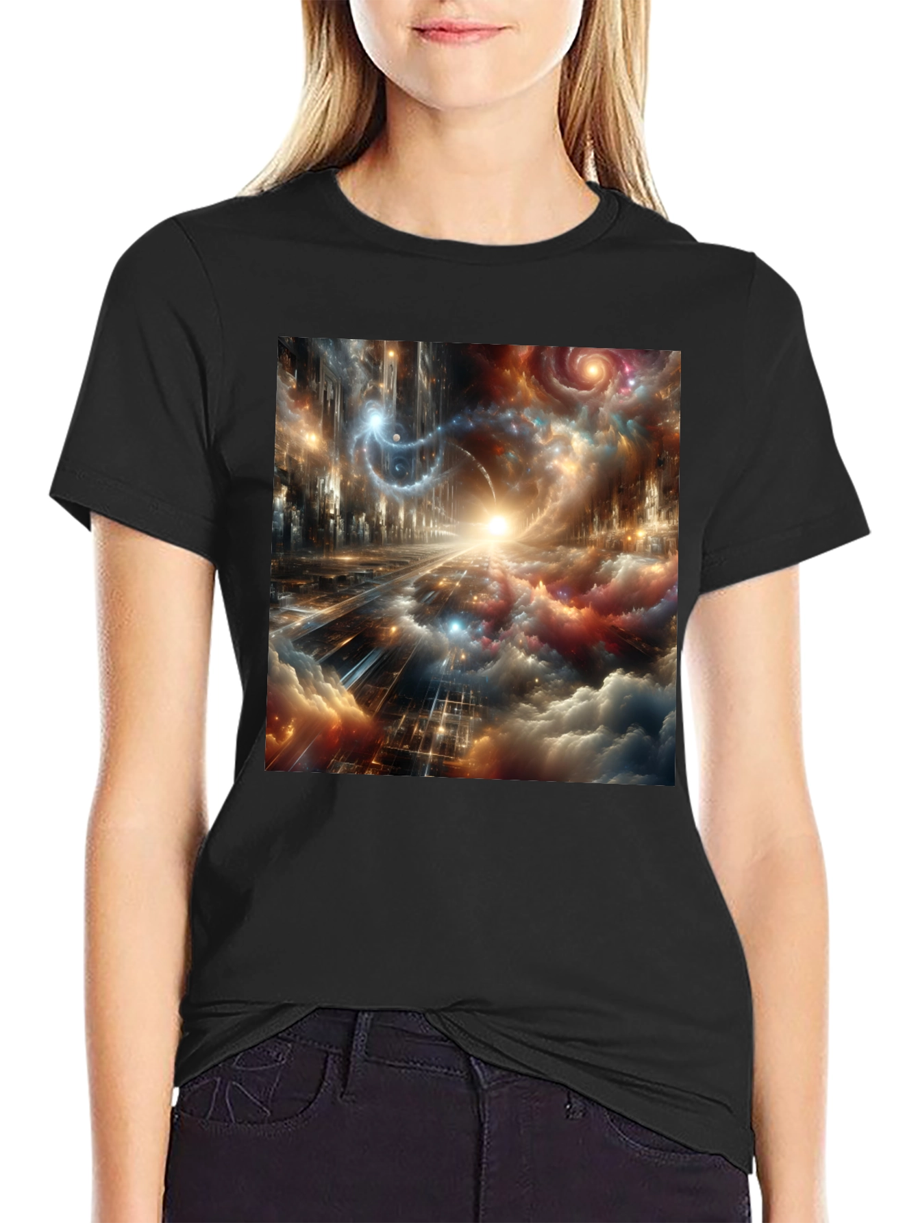 Black Nebula Dreamscape Graphic Tee view 2