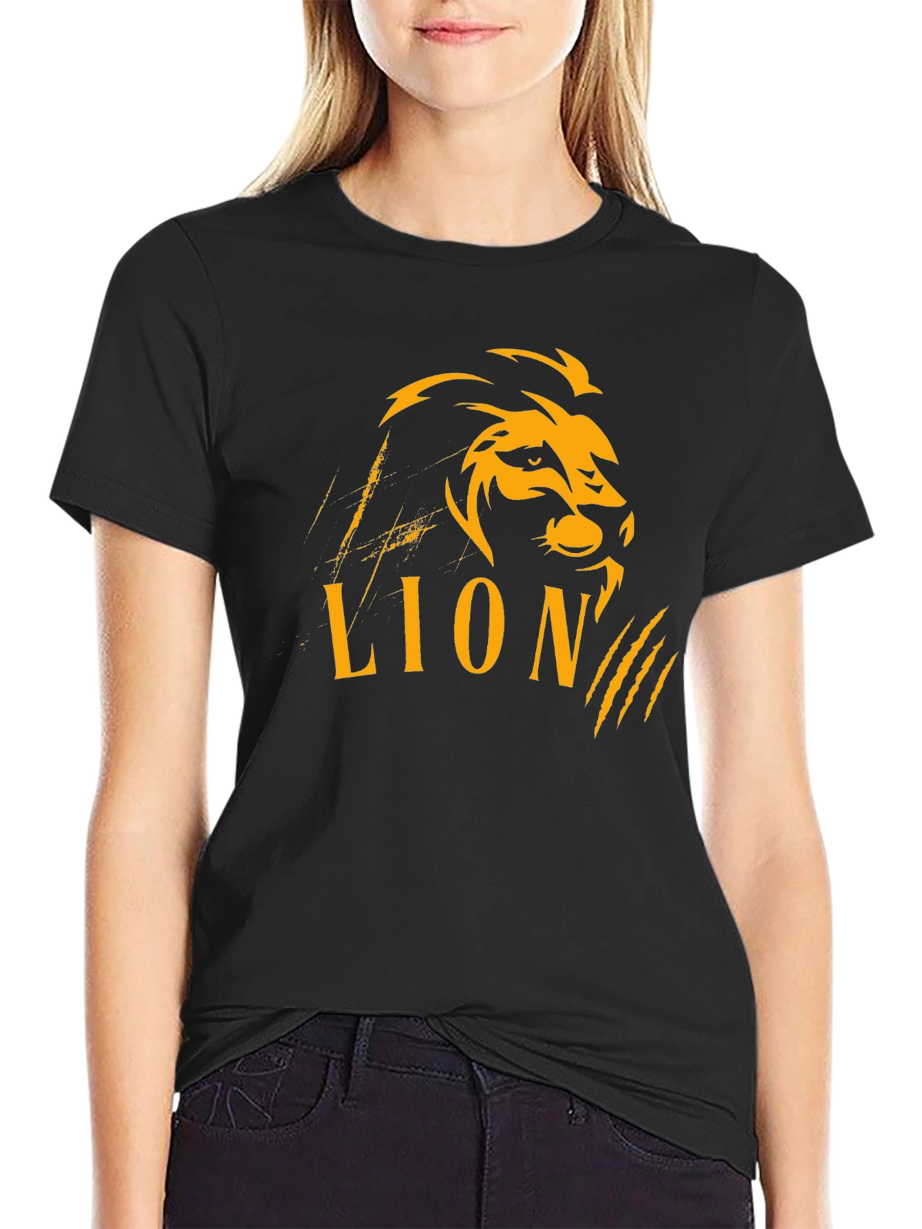 Black Black Lion Graphic Tee - Bold Style view 2