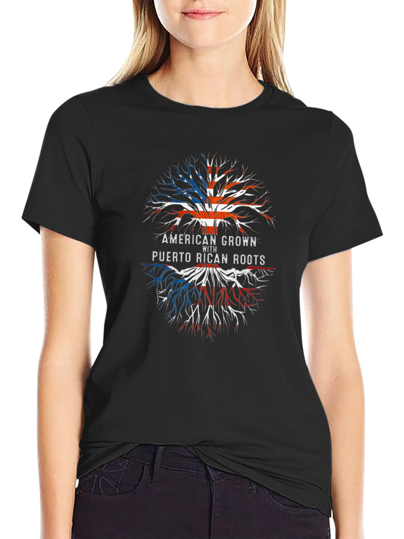 American Grown Puerto Rican Roots T-Shirt - 2