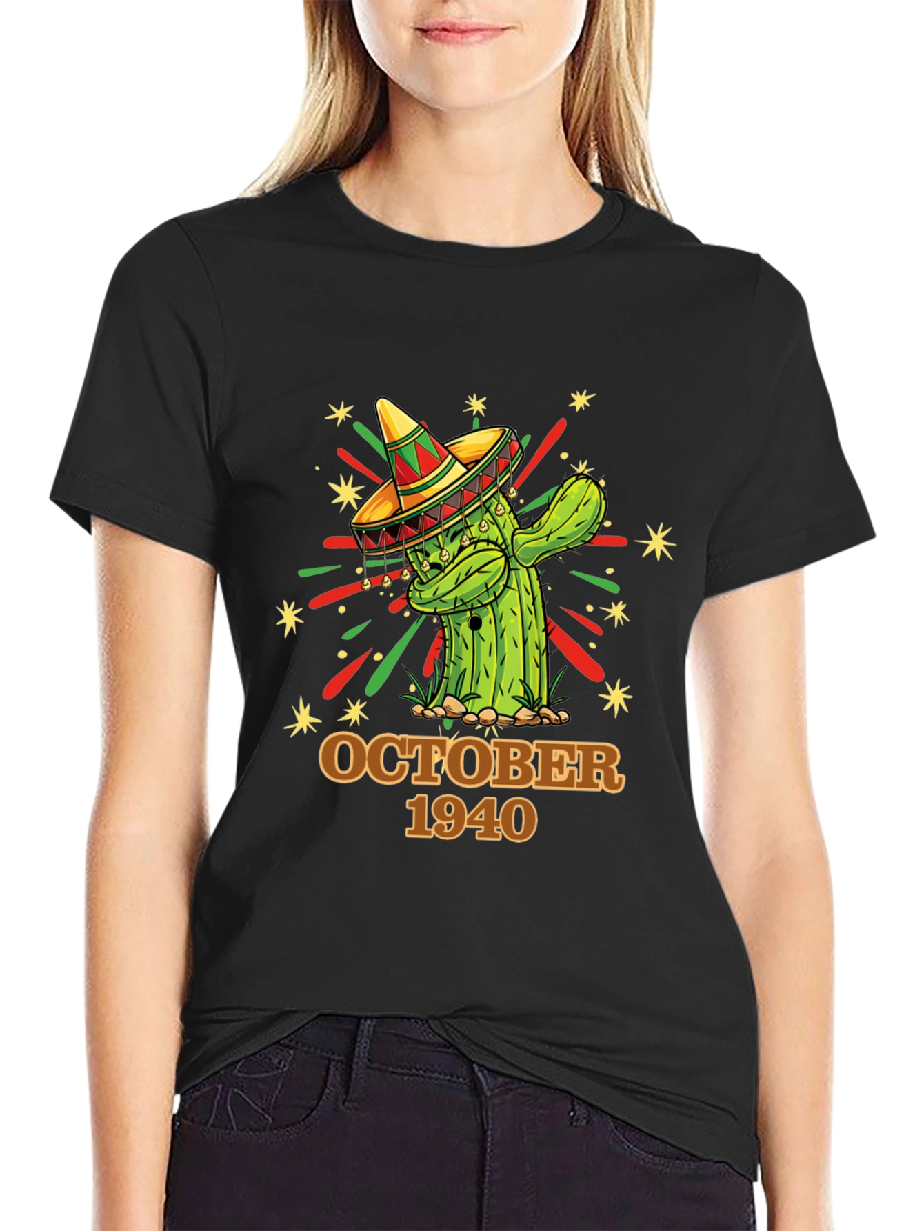 Black October 1940 Cactus T-Shirt view 2