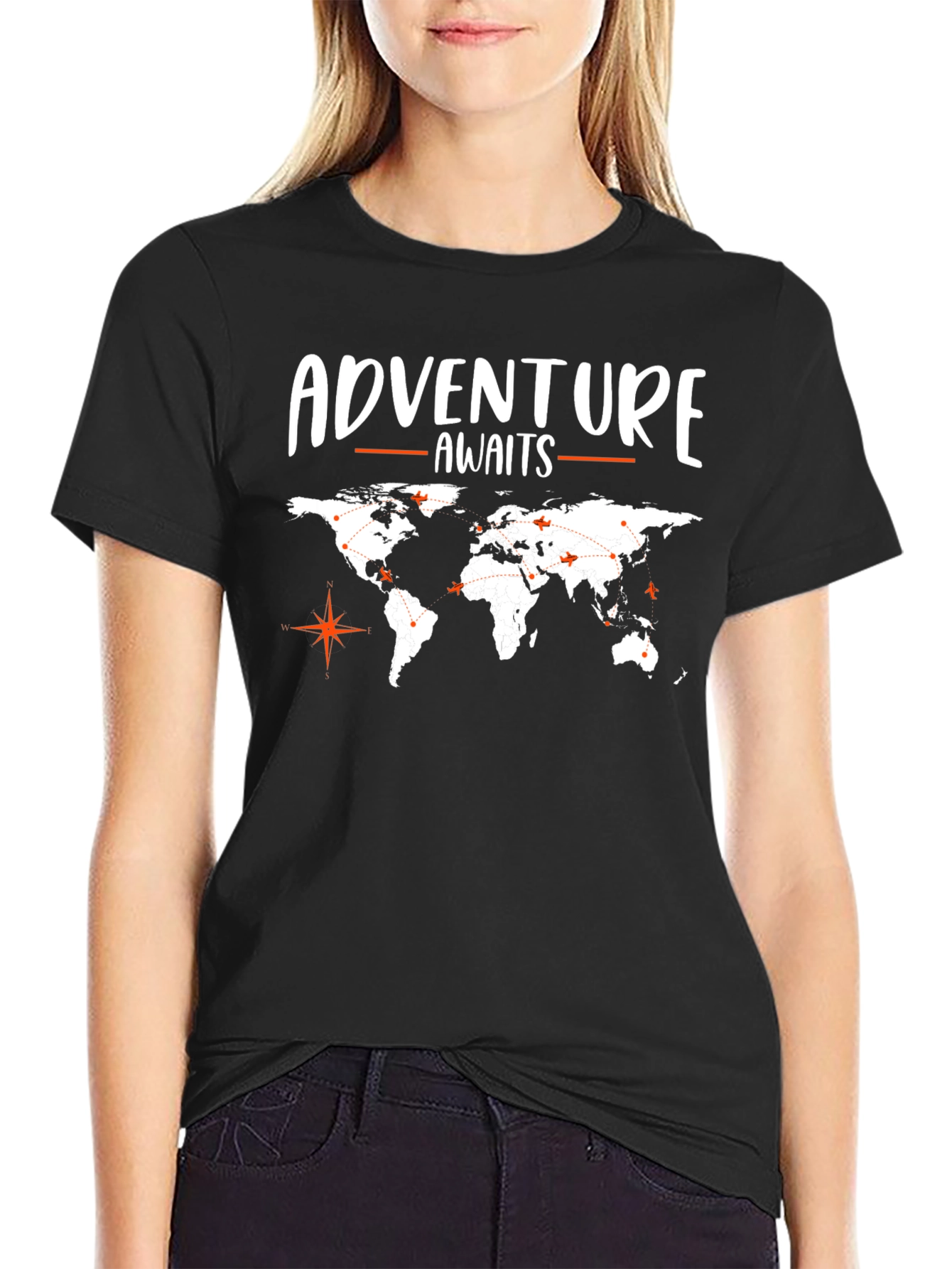 Adventure Awaits World Map Graphic Tee - 2