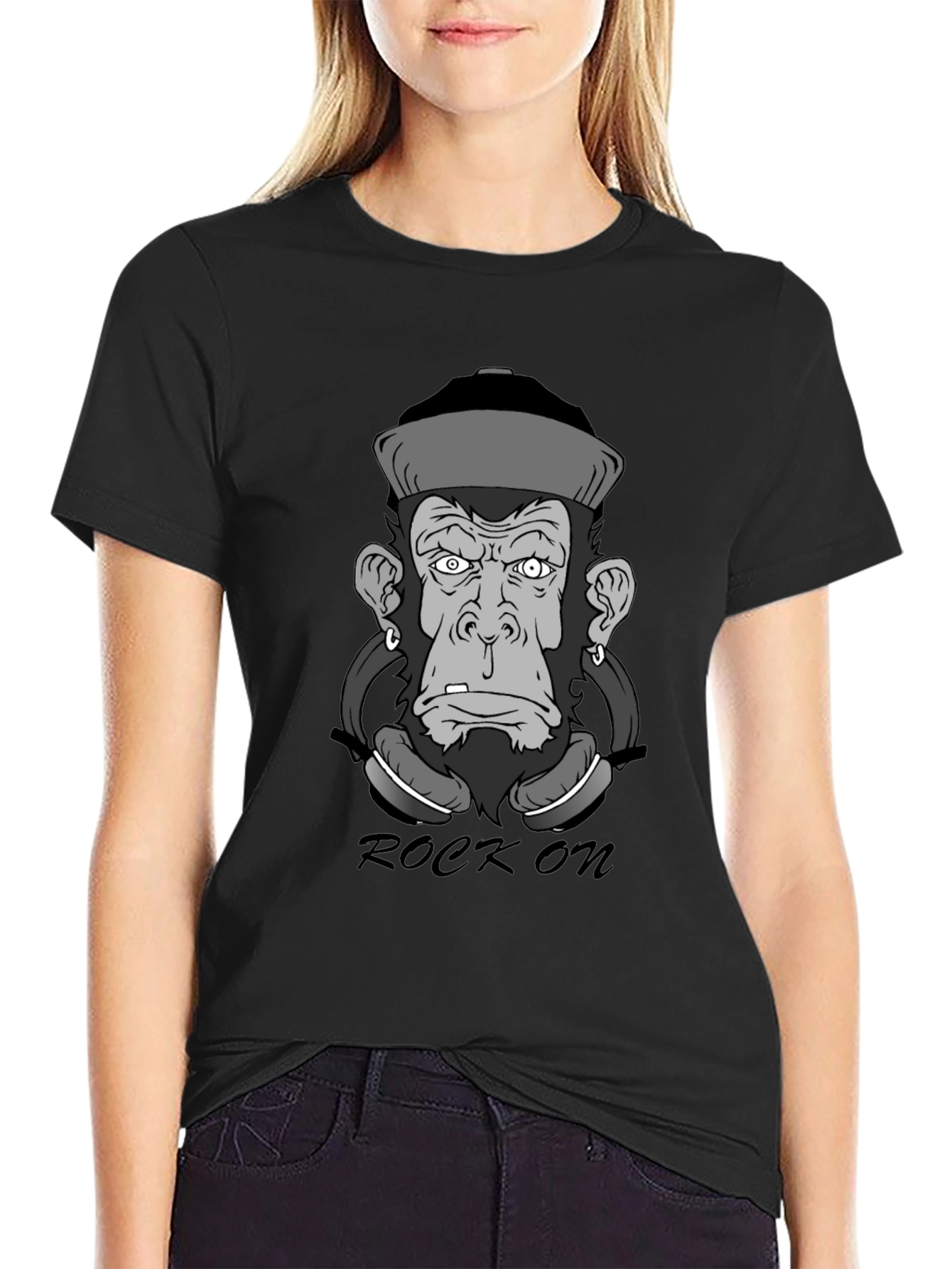 Rock On Monkey Graphic T-Shirt - 2