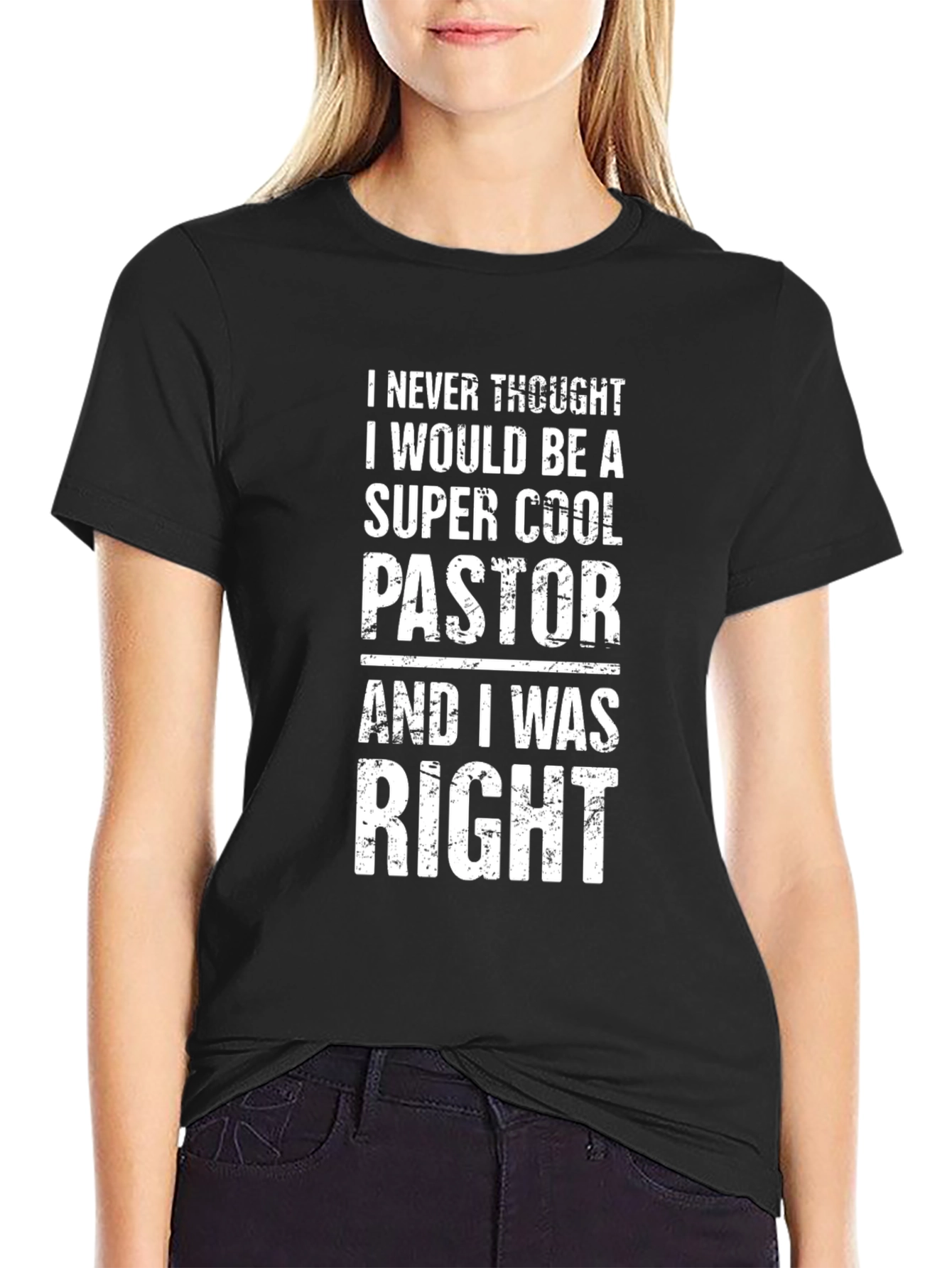Black Super Cool Pastor Graphic T-Shirt view 2