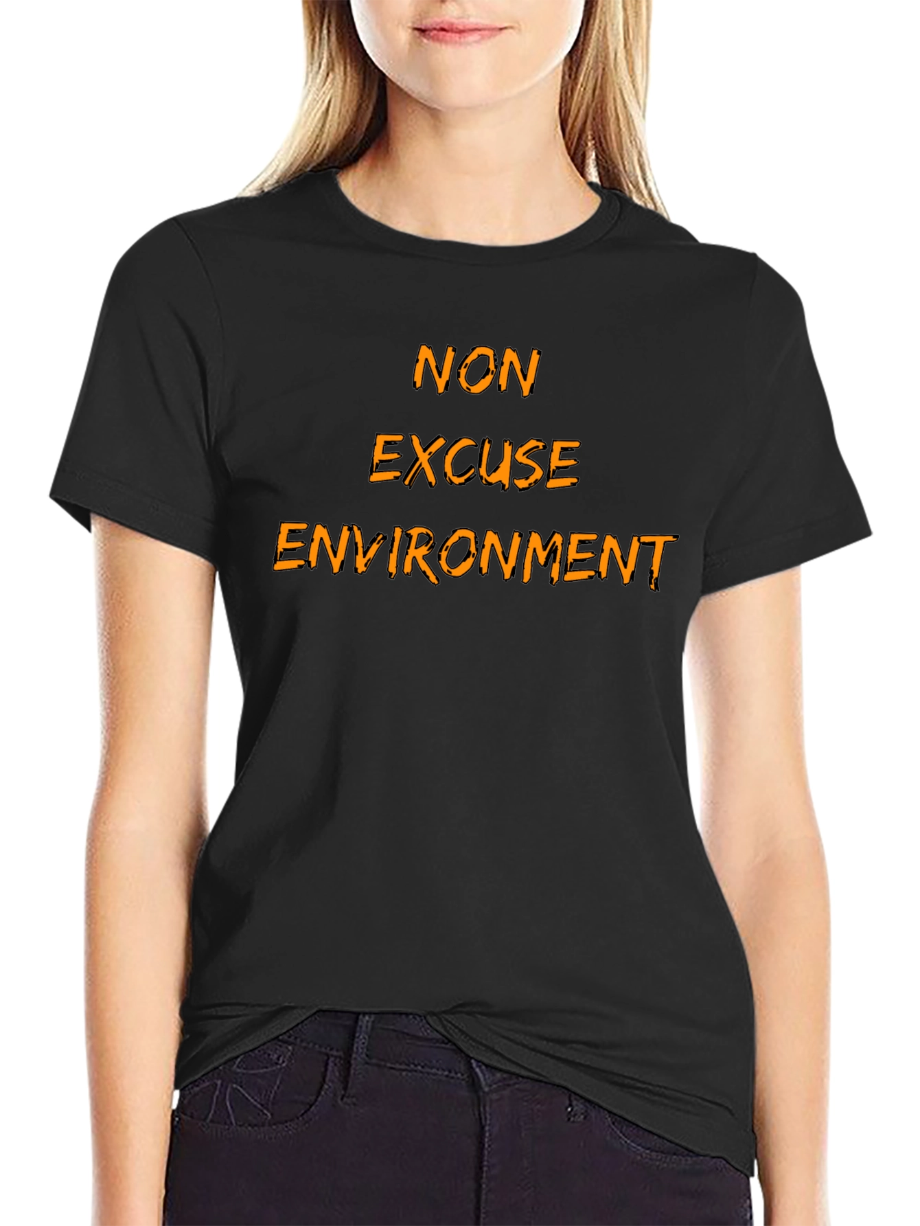 Black Non Excuse Environment T-Shirt view 2
