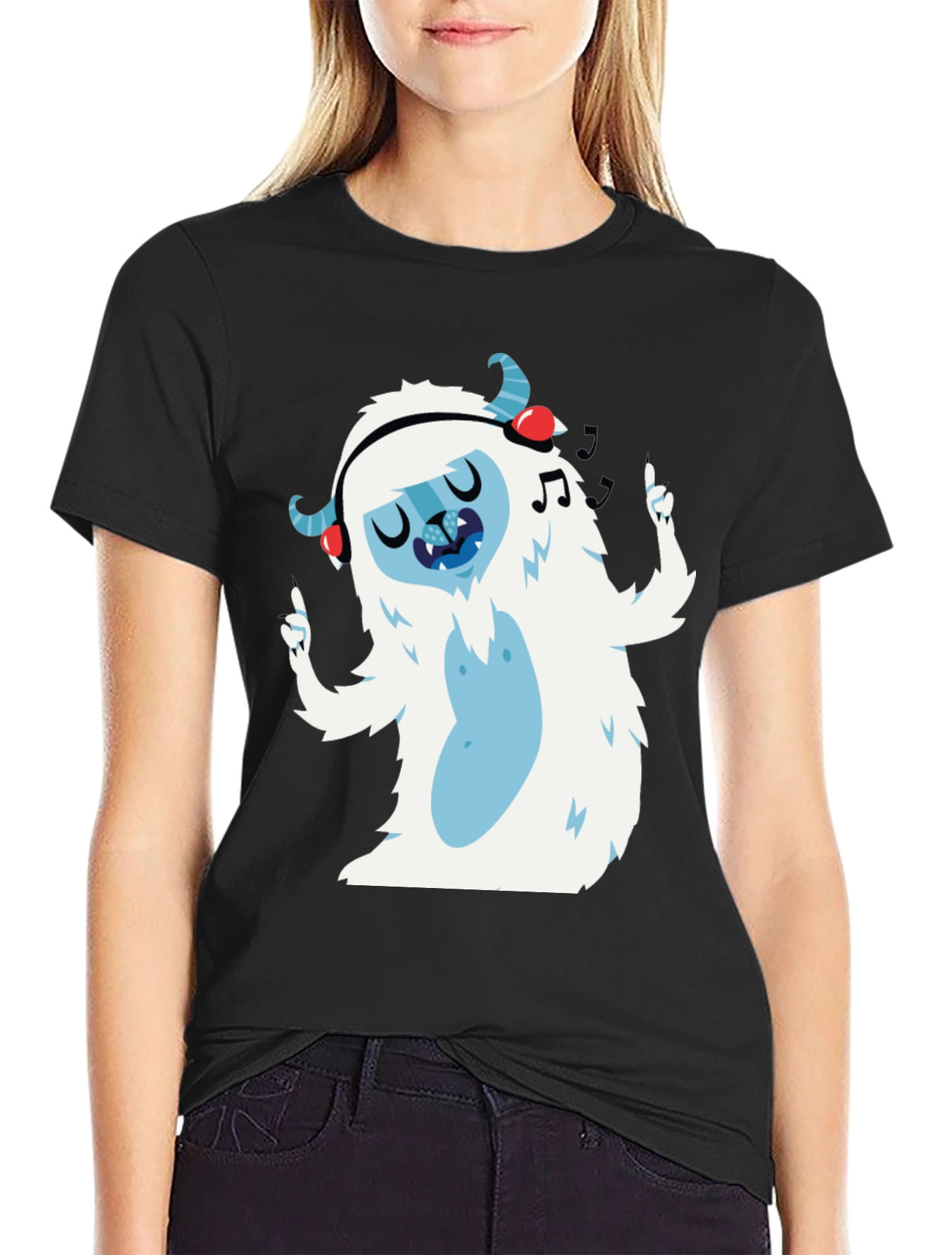 Black Funky Yeti T-Shirt view 2