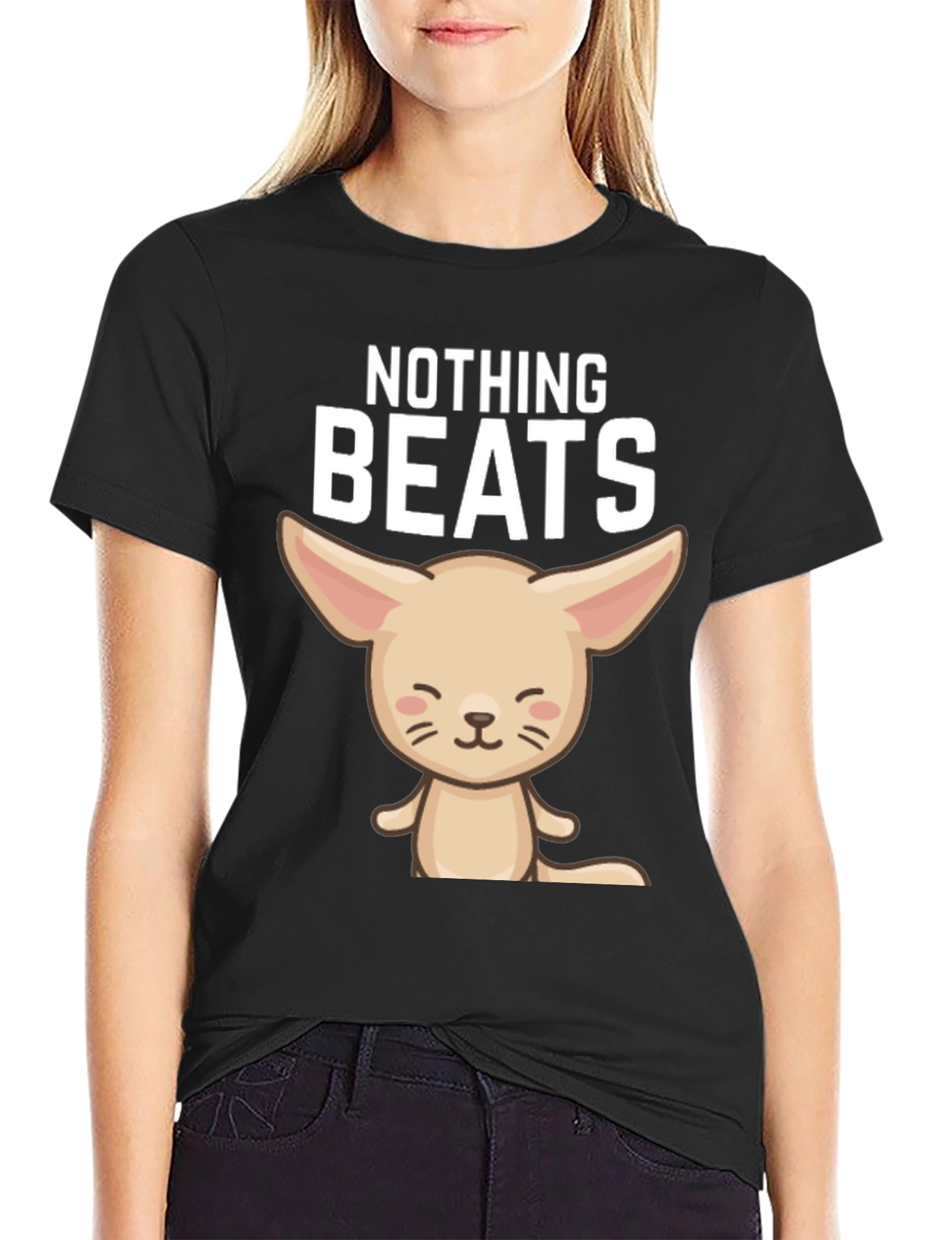 Black Cute Fennec Fox T-Shirt: Nothing Beats It! view 2
