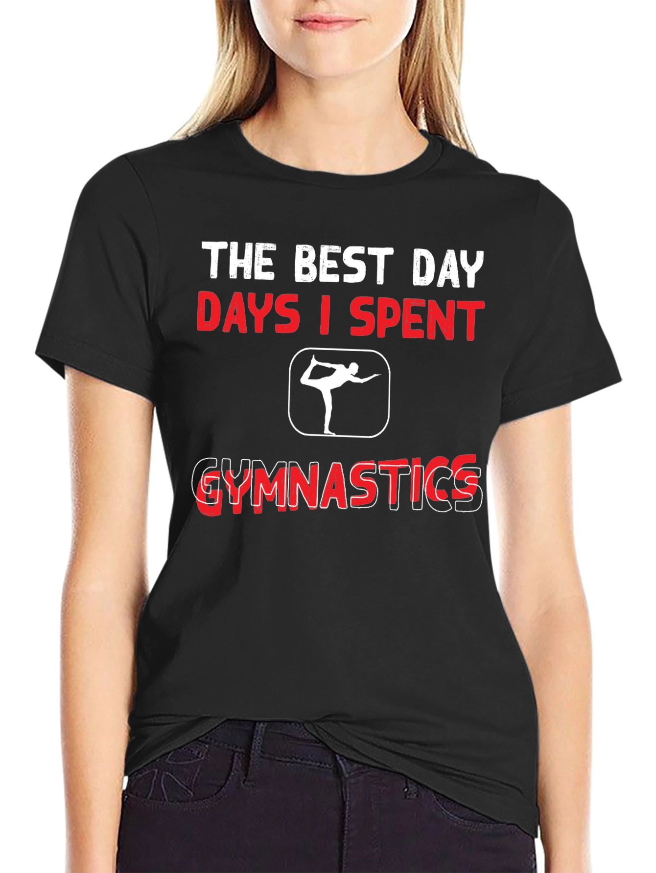Black Gymnastics T-Shirt - Best Days I Spent view 2