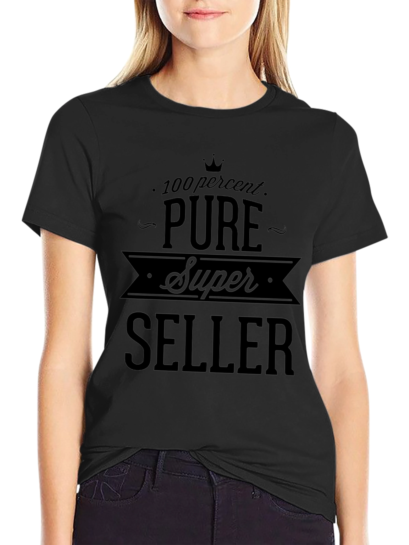 Black Pure Super Seller Black T-Shirt view 2