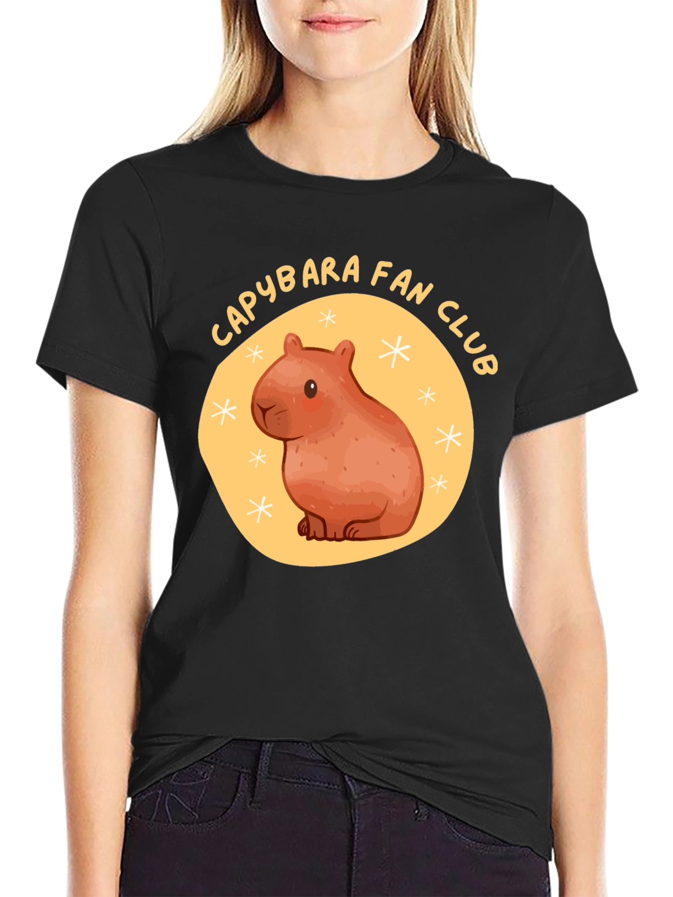 Black Capybara Fan Club Graphic Tee view 2