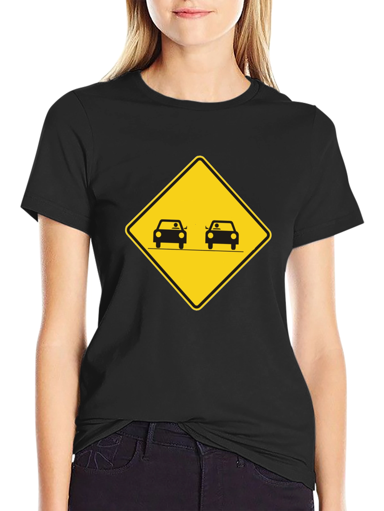 Black Funny Tailgating T-Shirt, Black Cotton Tee view 2