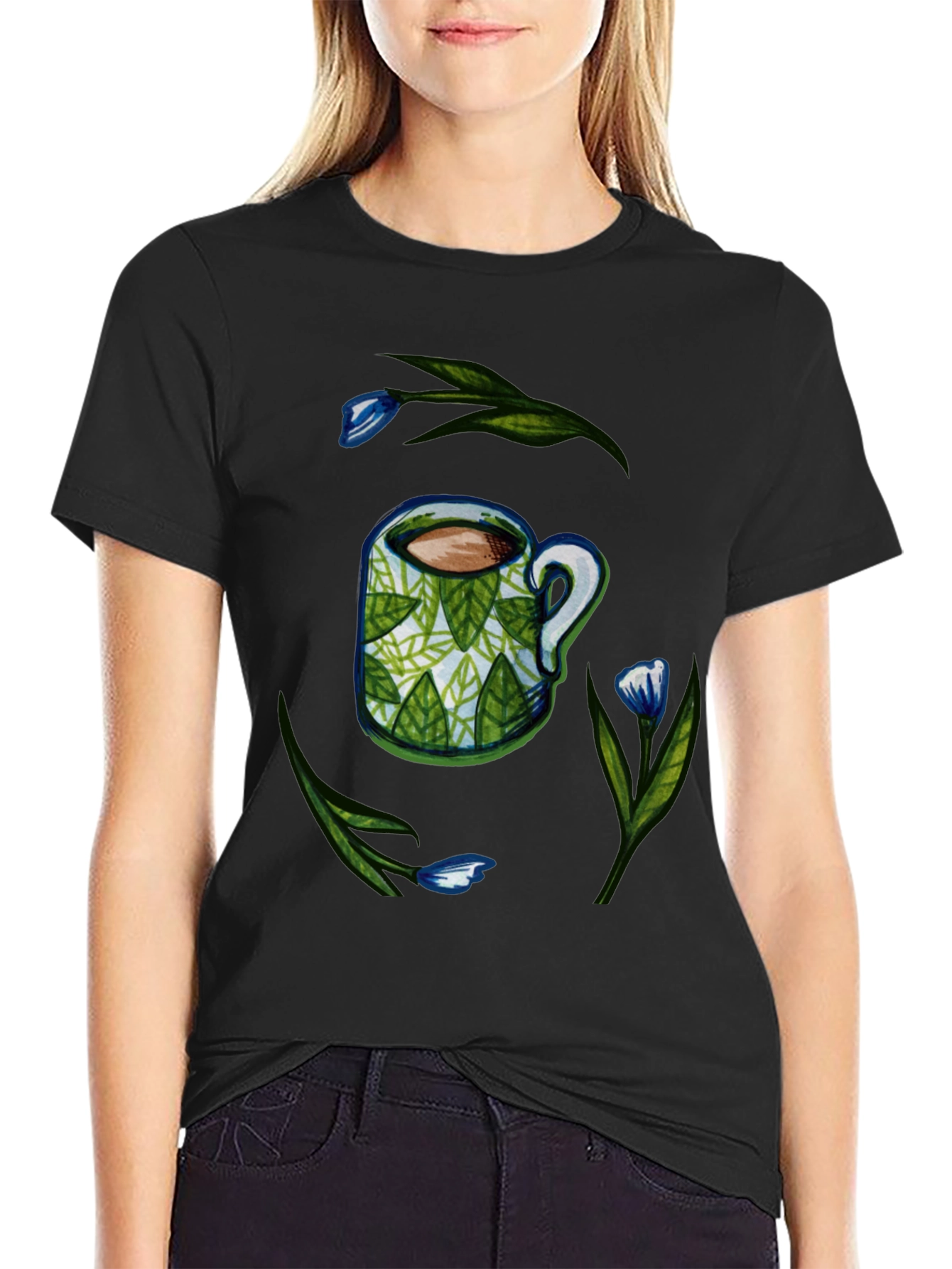 Black Nature Mug T-Shirt - Casual Comfort view 2