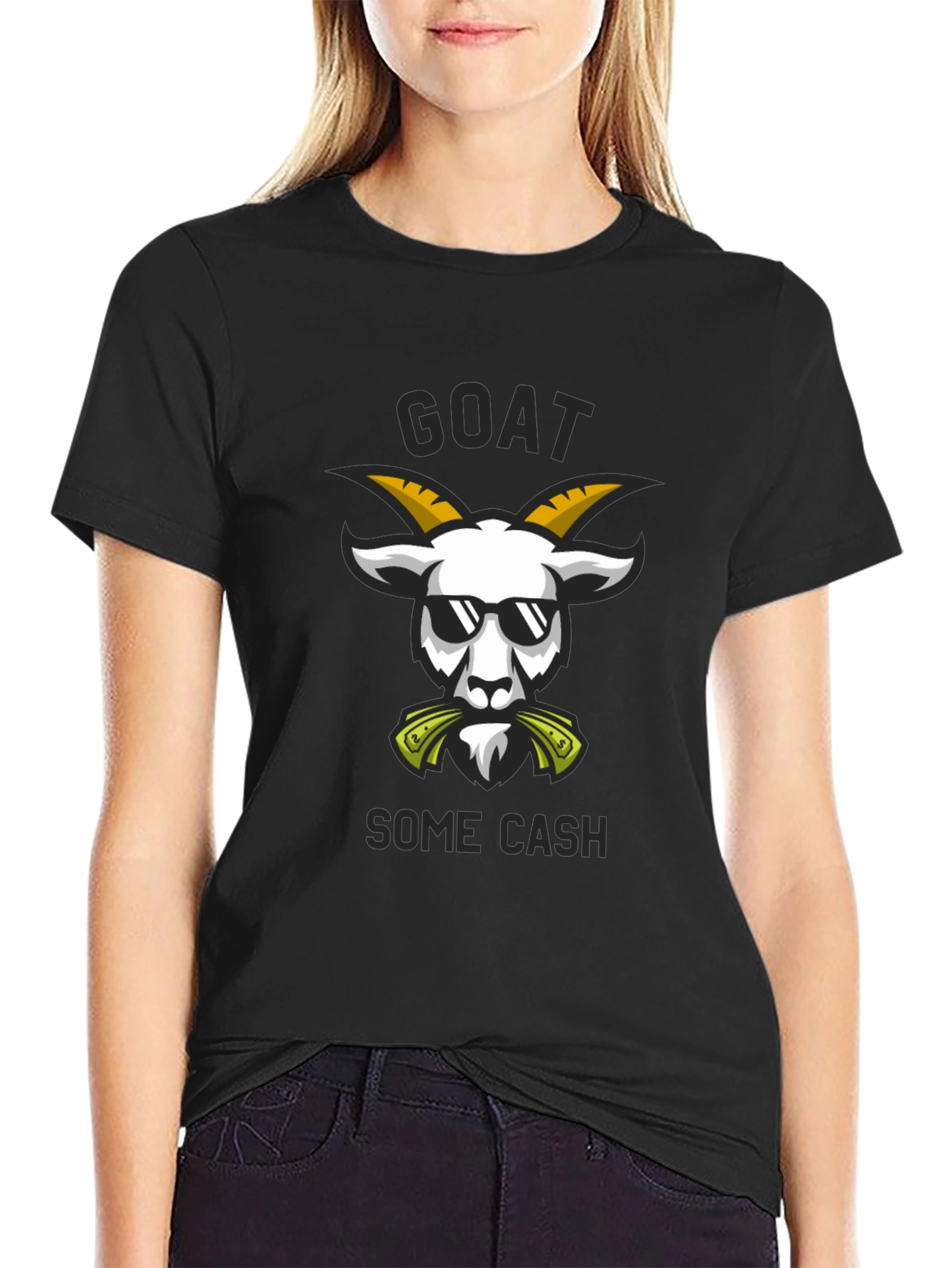 Black Goat Some Cash T-Shirt - Black view 2