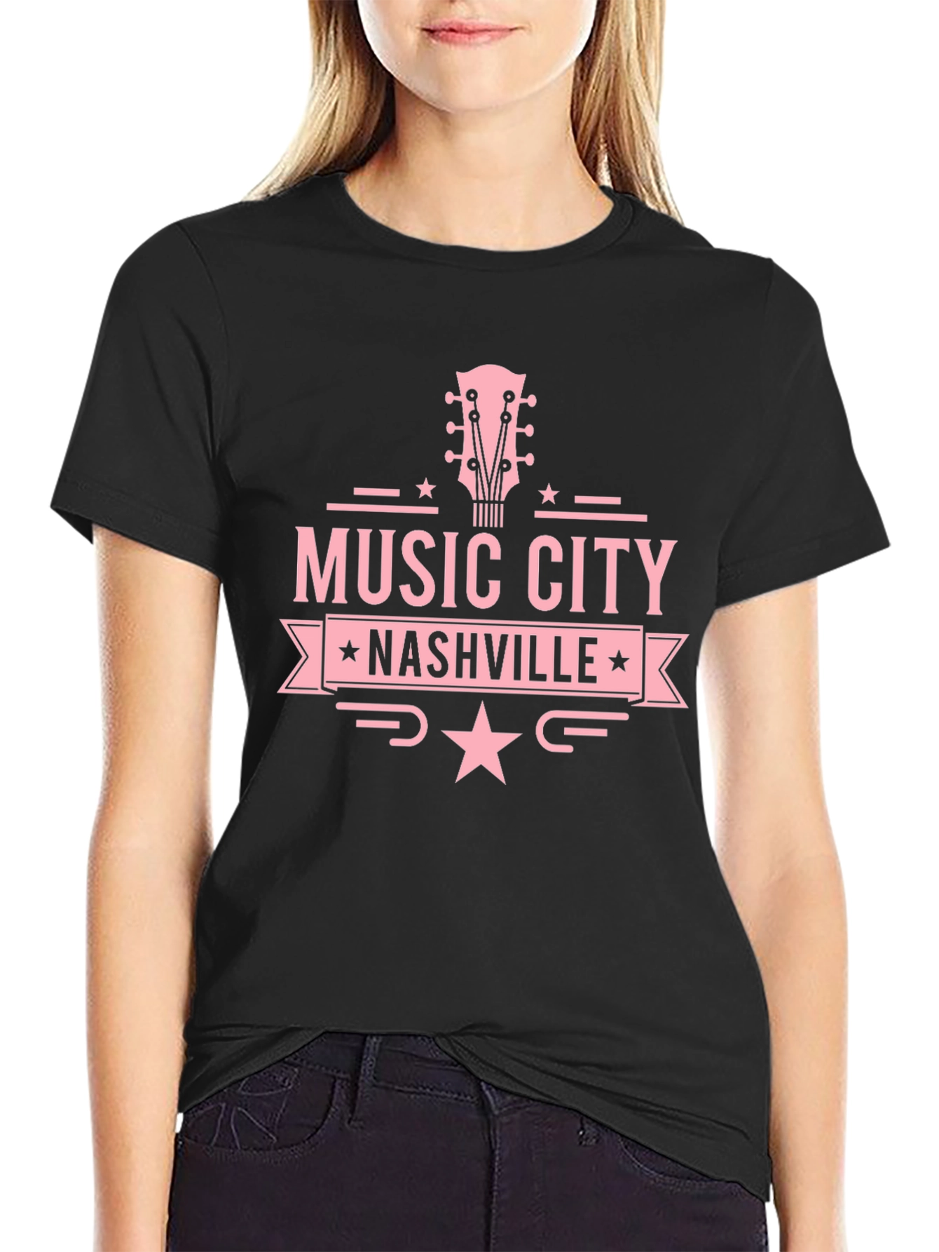 Black Music City Nashville Graphic T-Shirt view 2