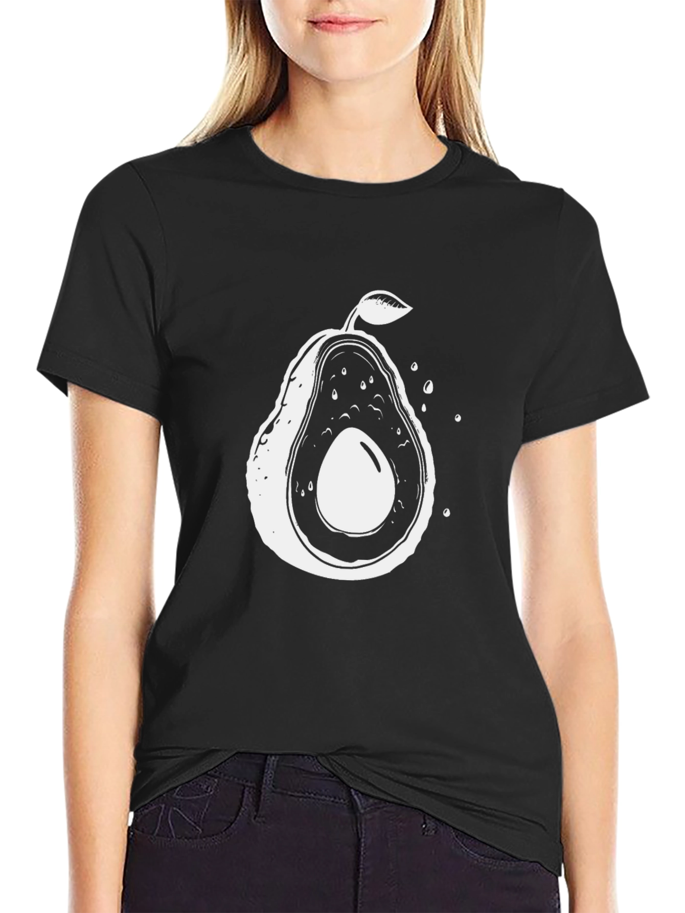 Black Avocado Graphic Tee - Black view 2