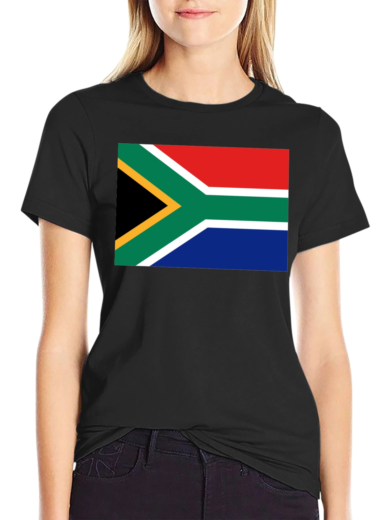 Black South Africa Flag Graphic Tee - Black view 2