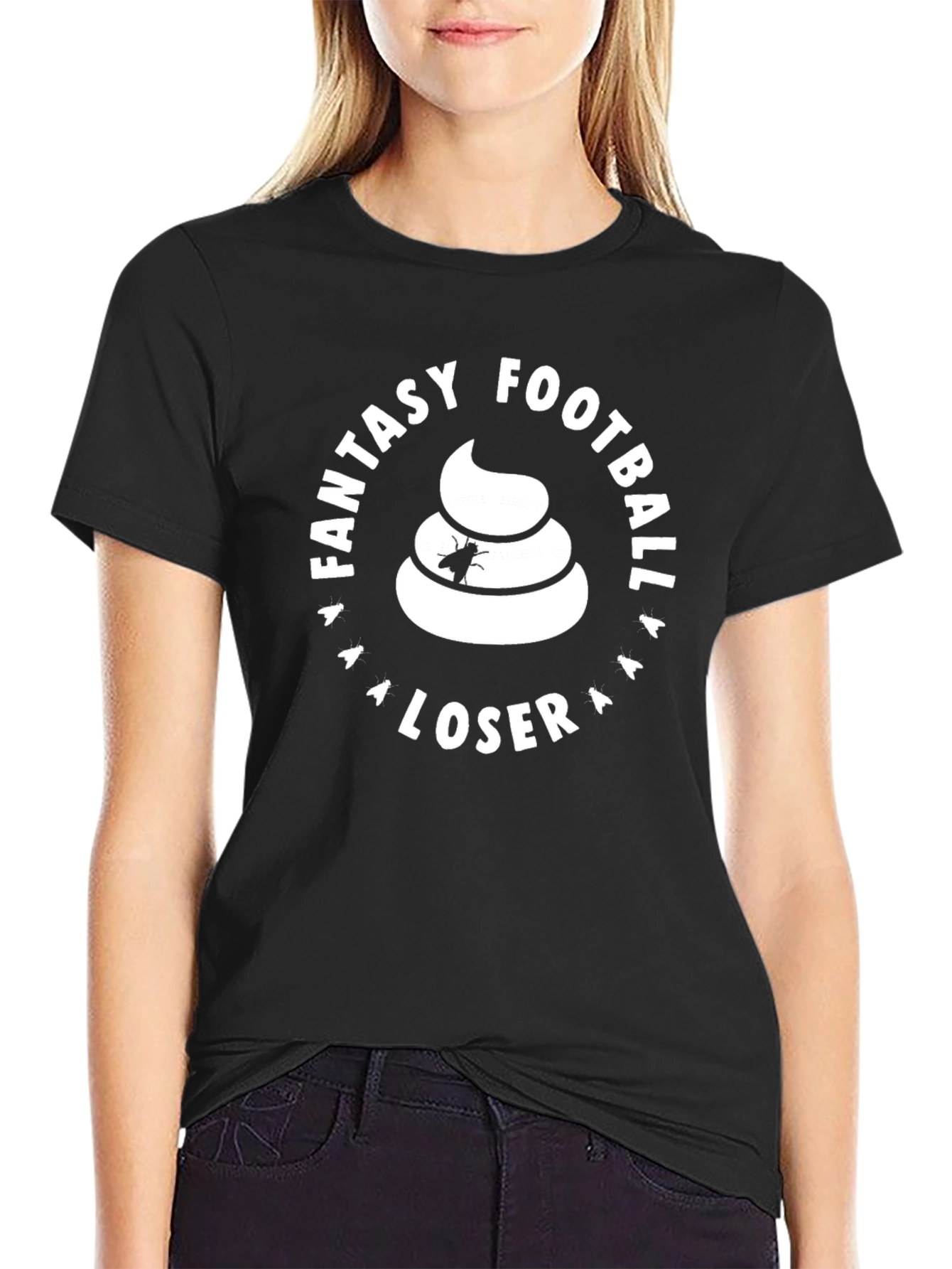 Black Fantasy Football Loser T-Shirt view 2
