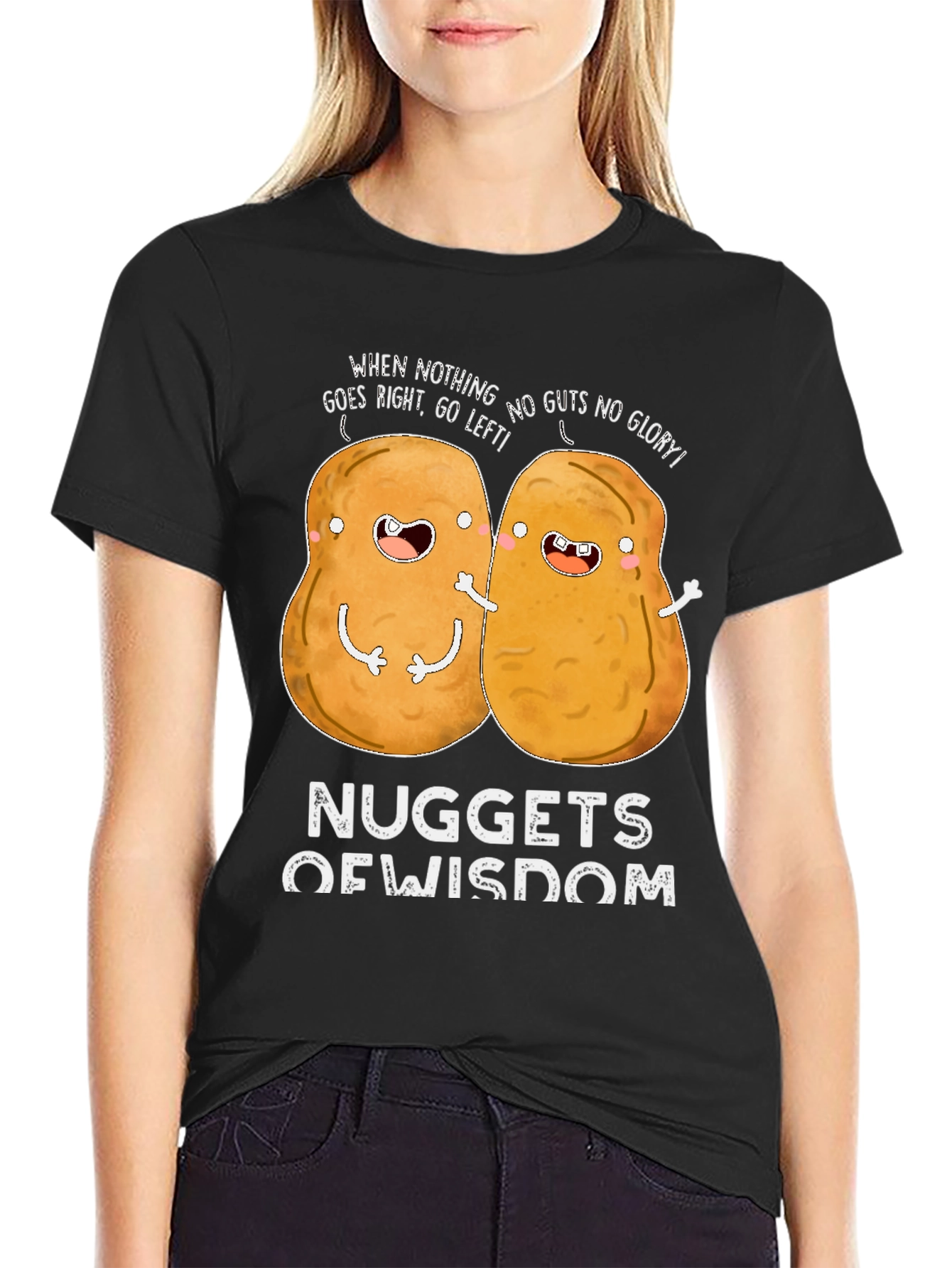 Black Nuggets of Wisdom Funny Graphic T-Shirt view 2