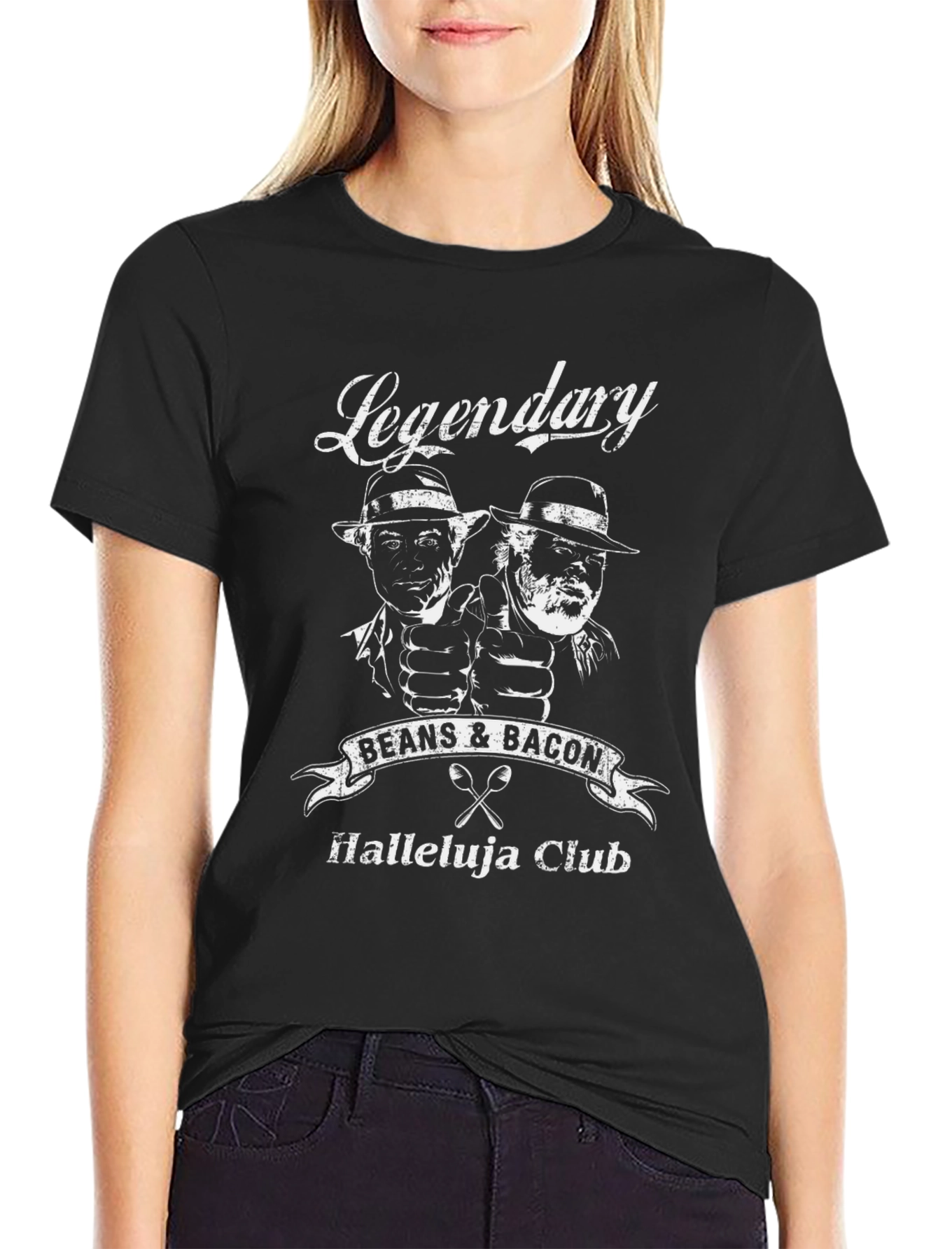 Black Legendary Beans & Bacon Hallelujah Club T-Shirt view 2