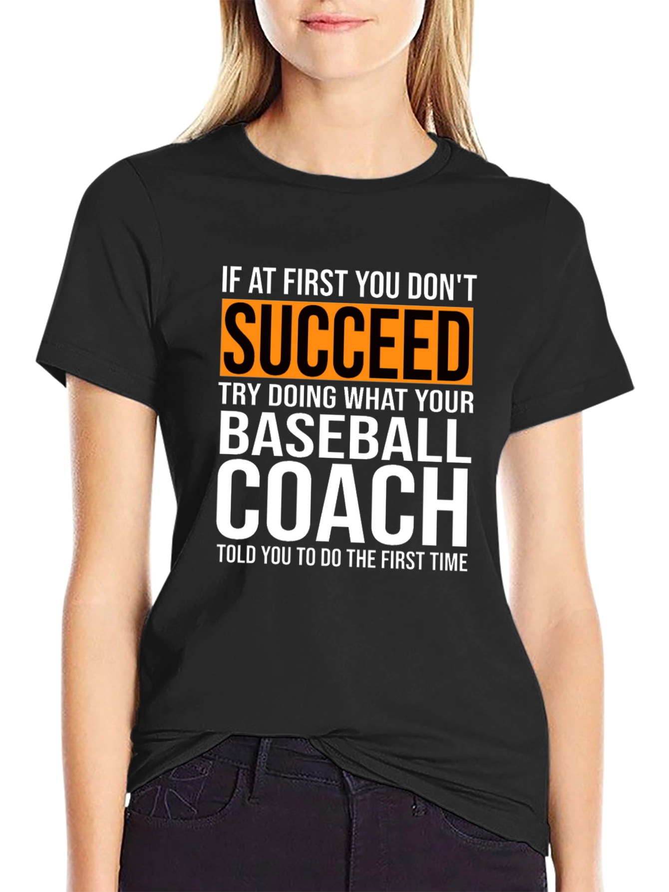 Black Baseball Coach T-Shirt view 2