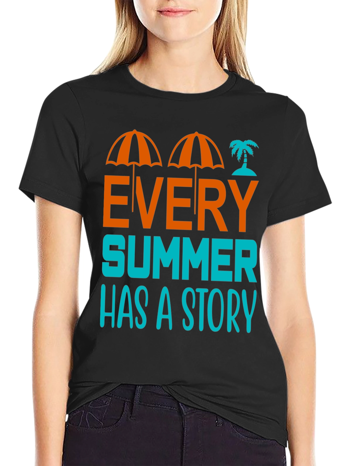 Black Every Summer Has A Story Graphic T-Shirt view 2