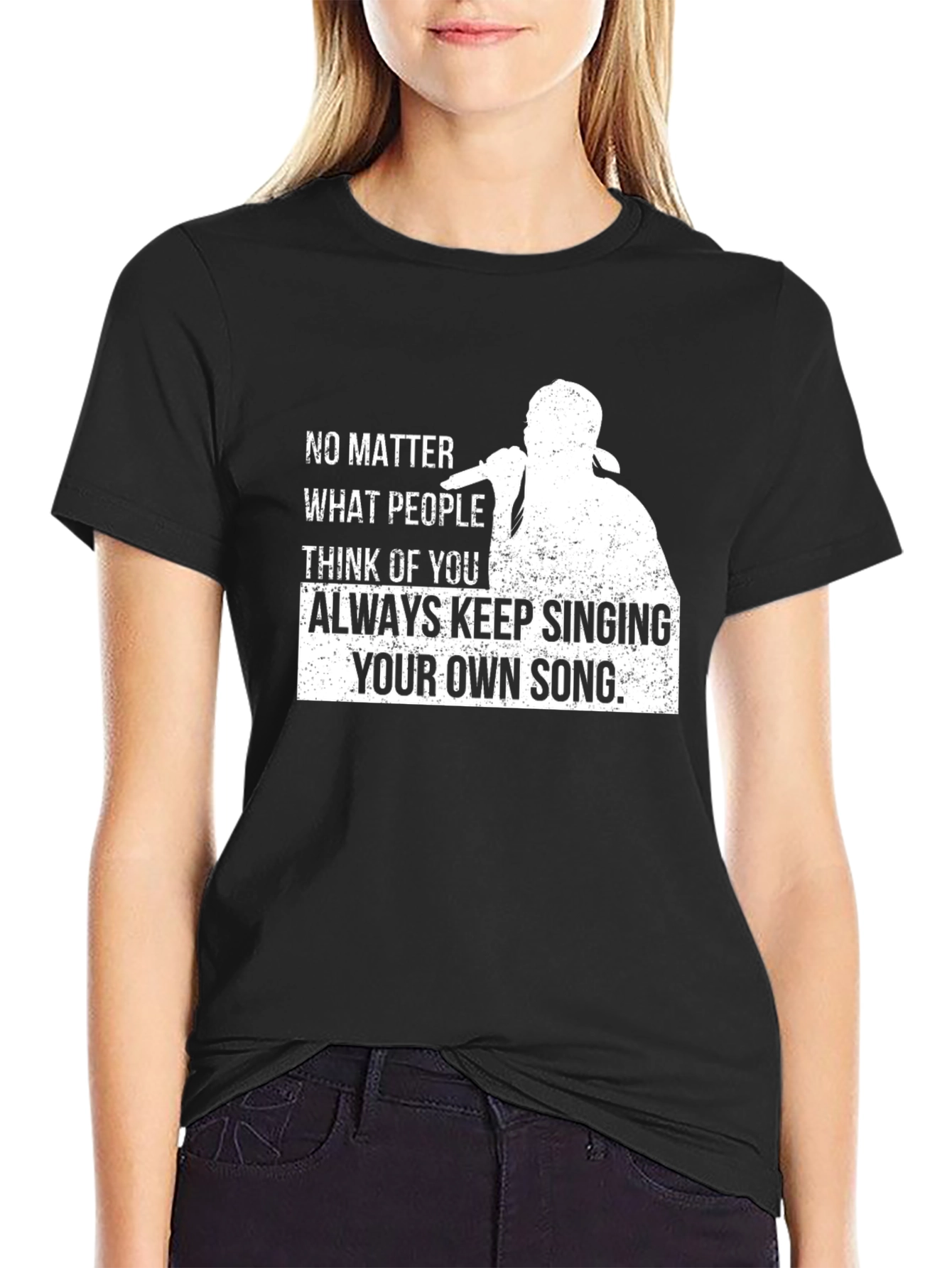 Black Sing Your Own Song Graphic Tee view 2