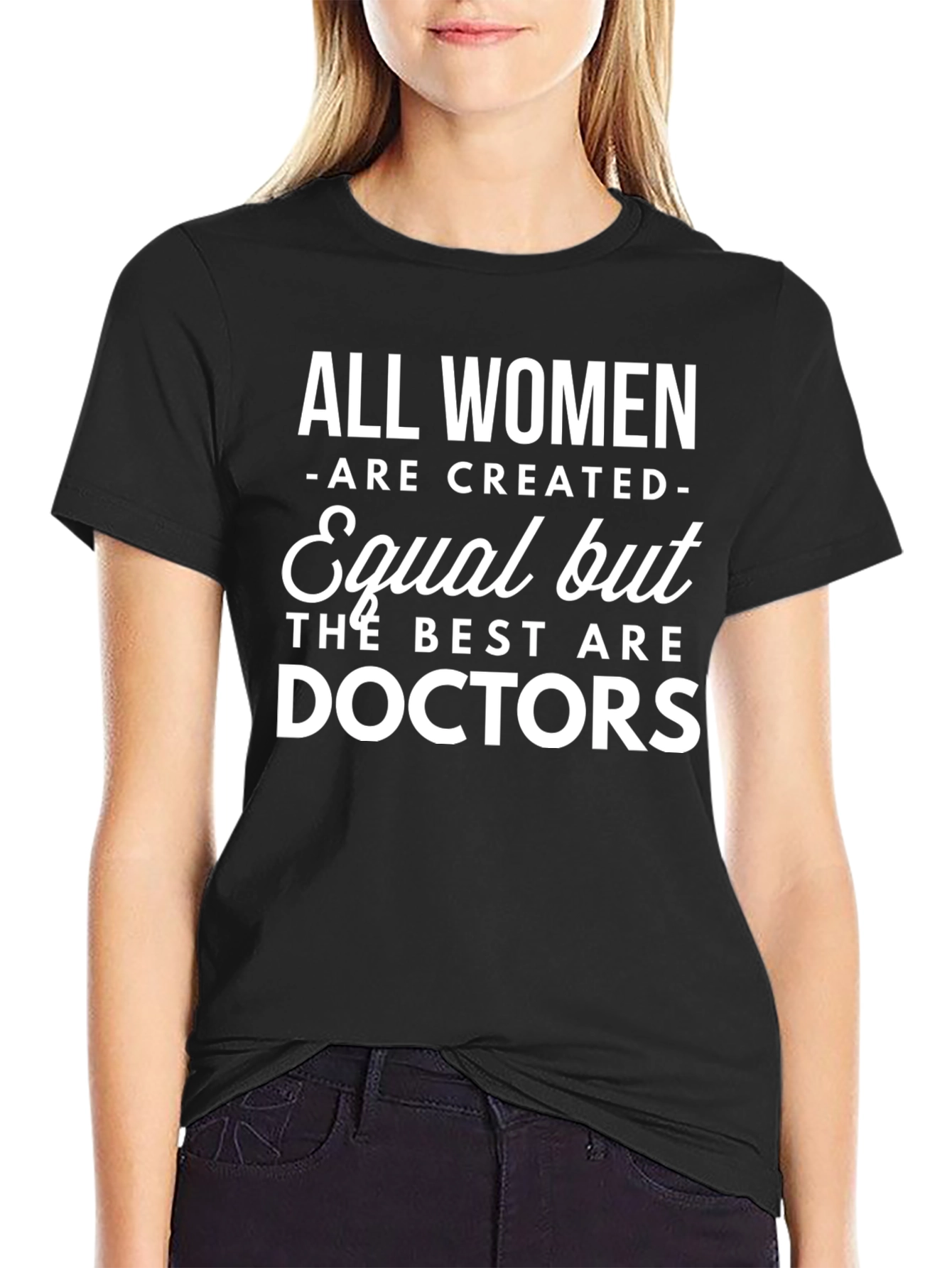 Black All Women Doctors Graphic Print T-Shirt view 2