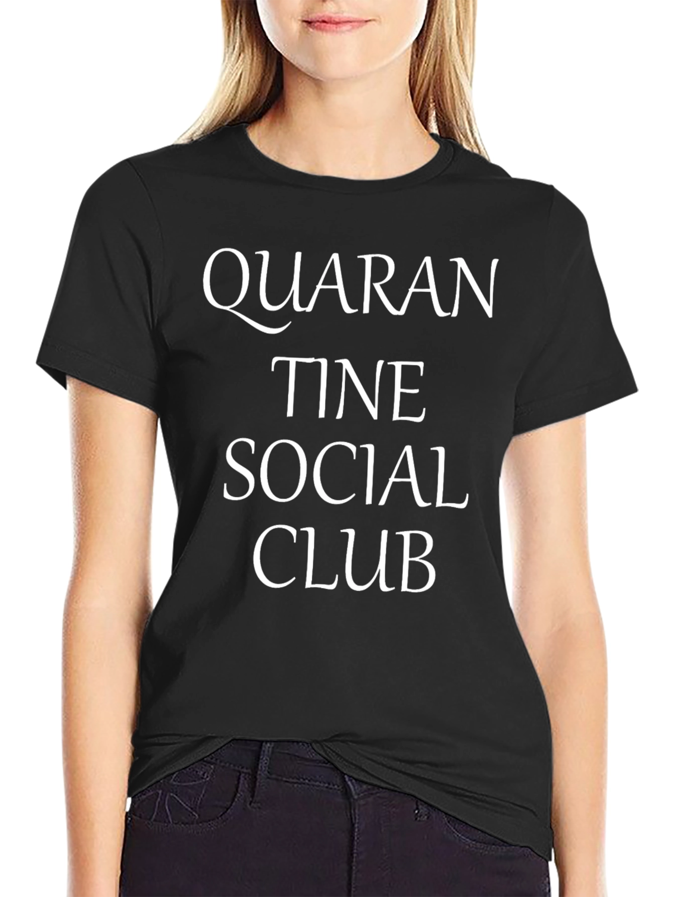 Black Quarantine Social Club Graphic T-Shirt view 2