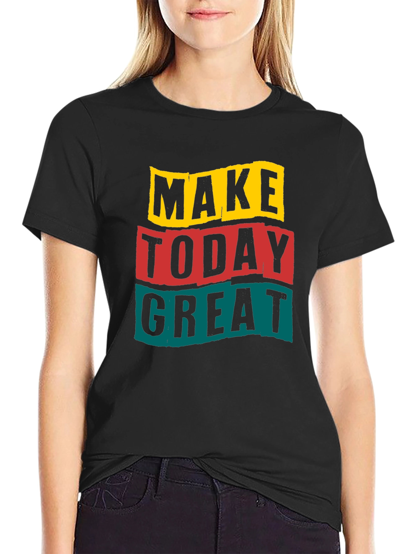 Black Make Today Great Graphic Tee view 2