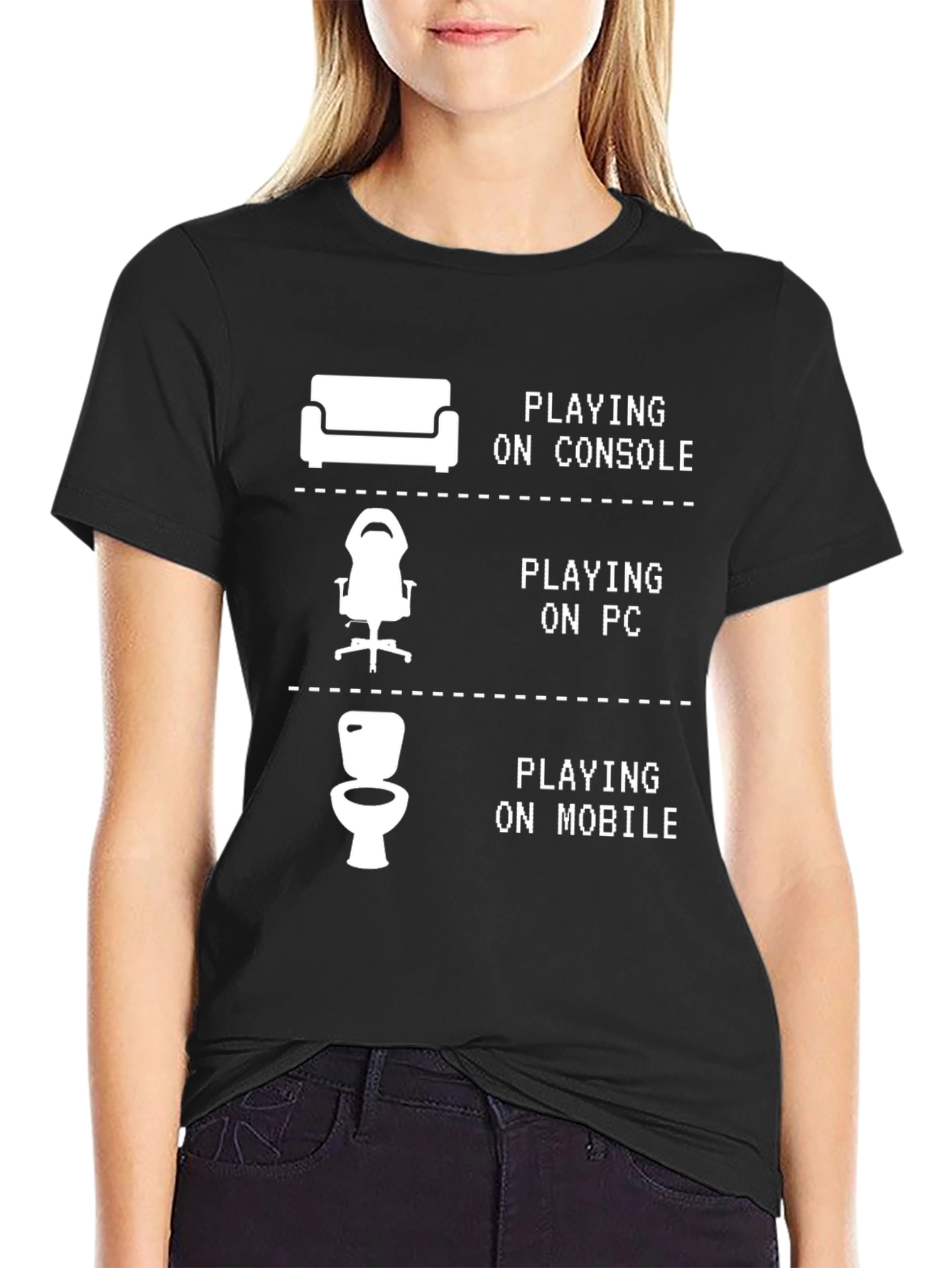 Black Gamer Lifestyle Black T-Shirt - Console PC Mobile Gaming Humor view 2