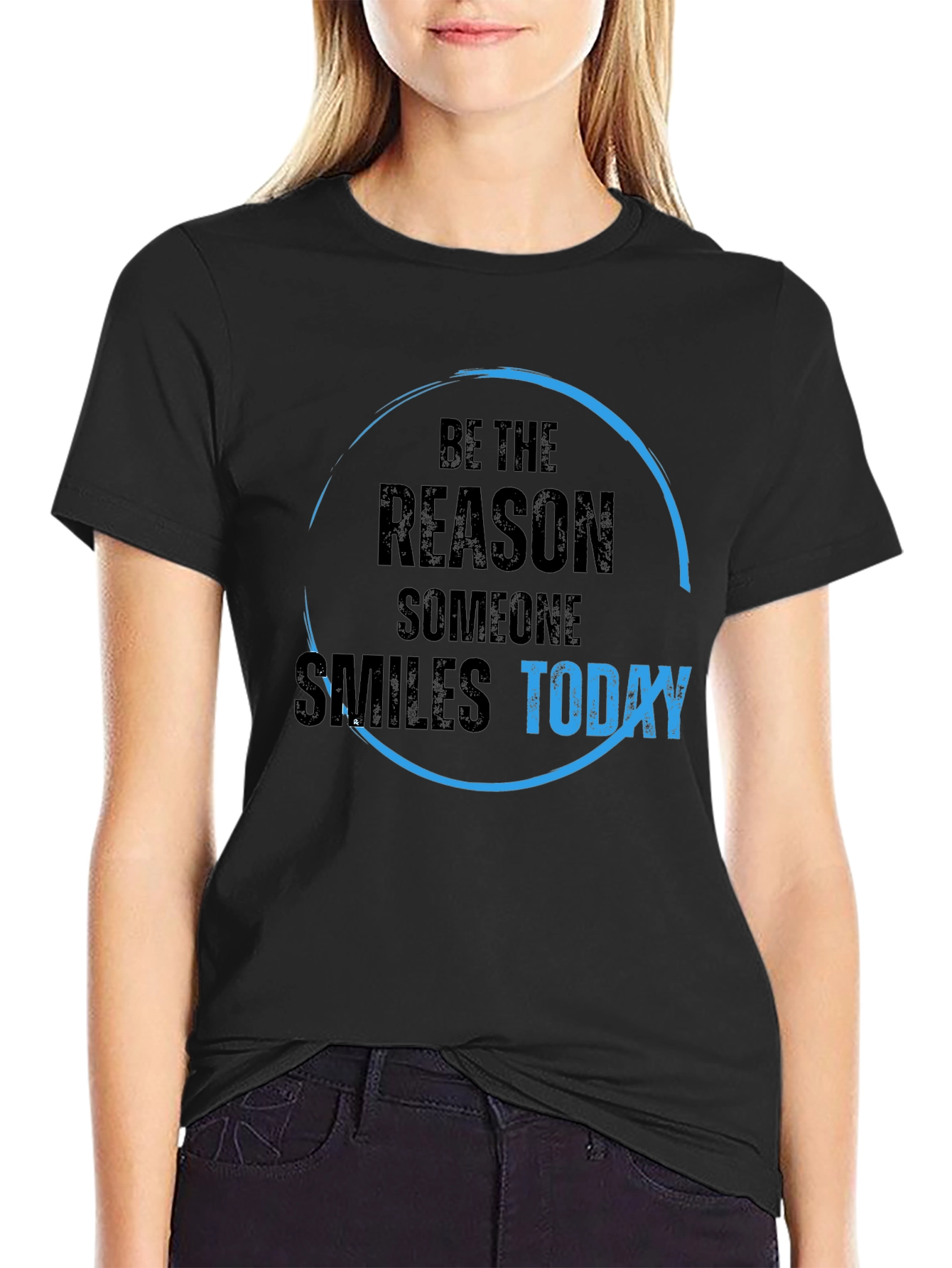 Black Be The Reason T-Shirt - Inspirational Graphic Tee view 2