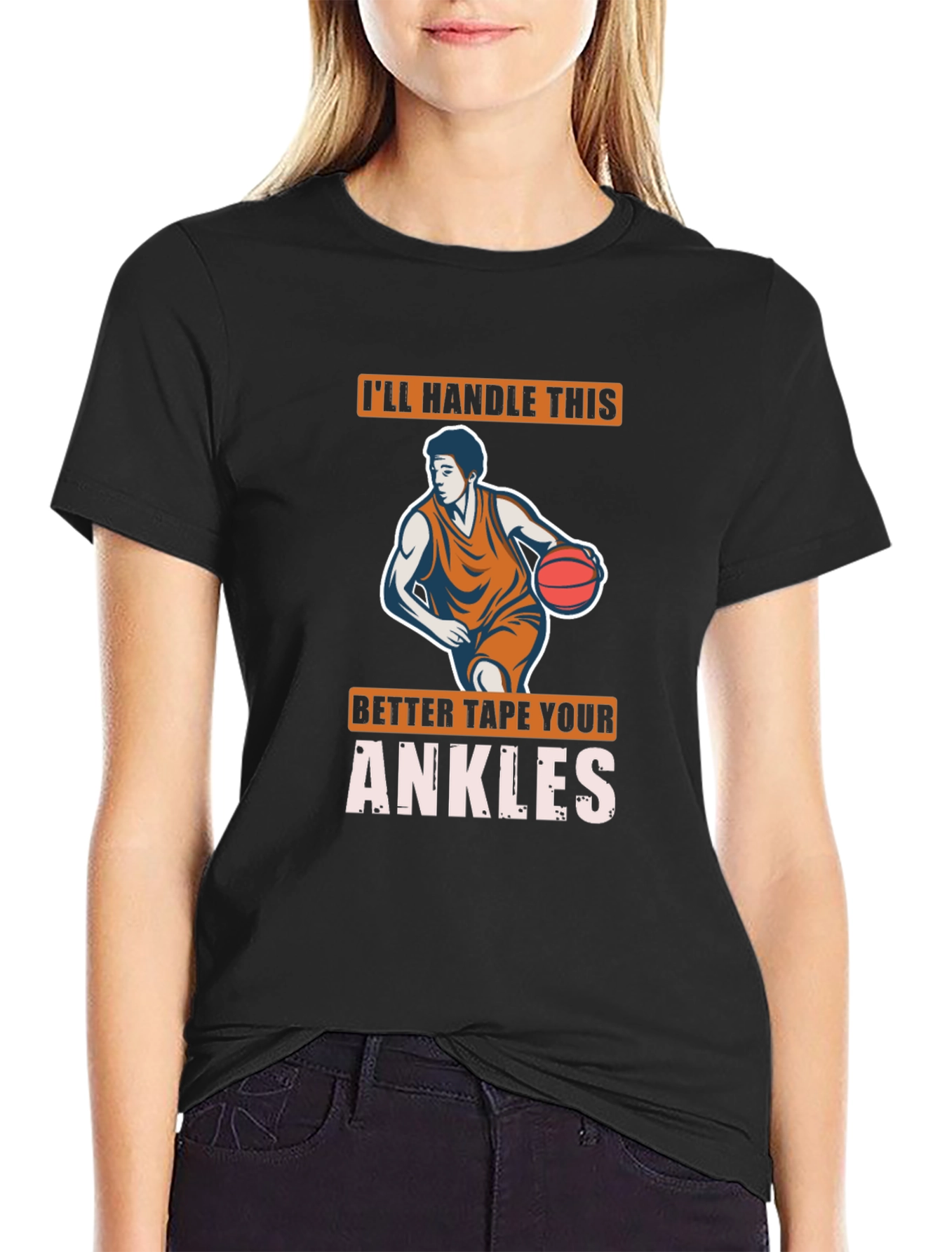 Basketball Graphic Tee: I'll Handle This, Ankle Support - 2