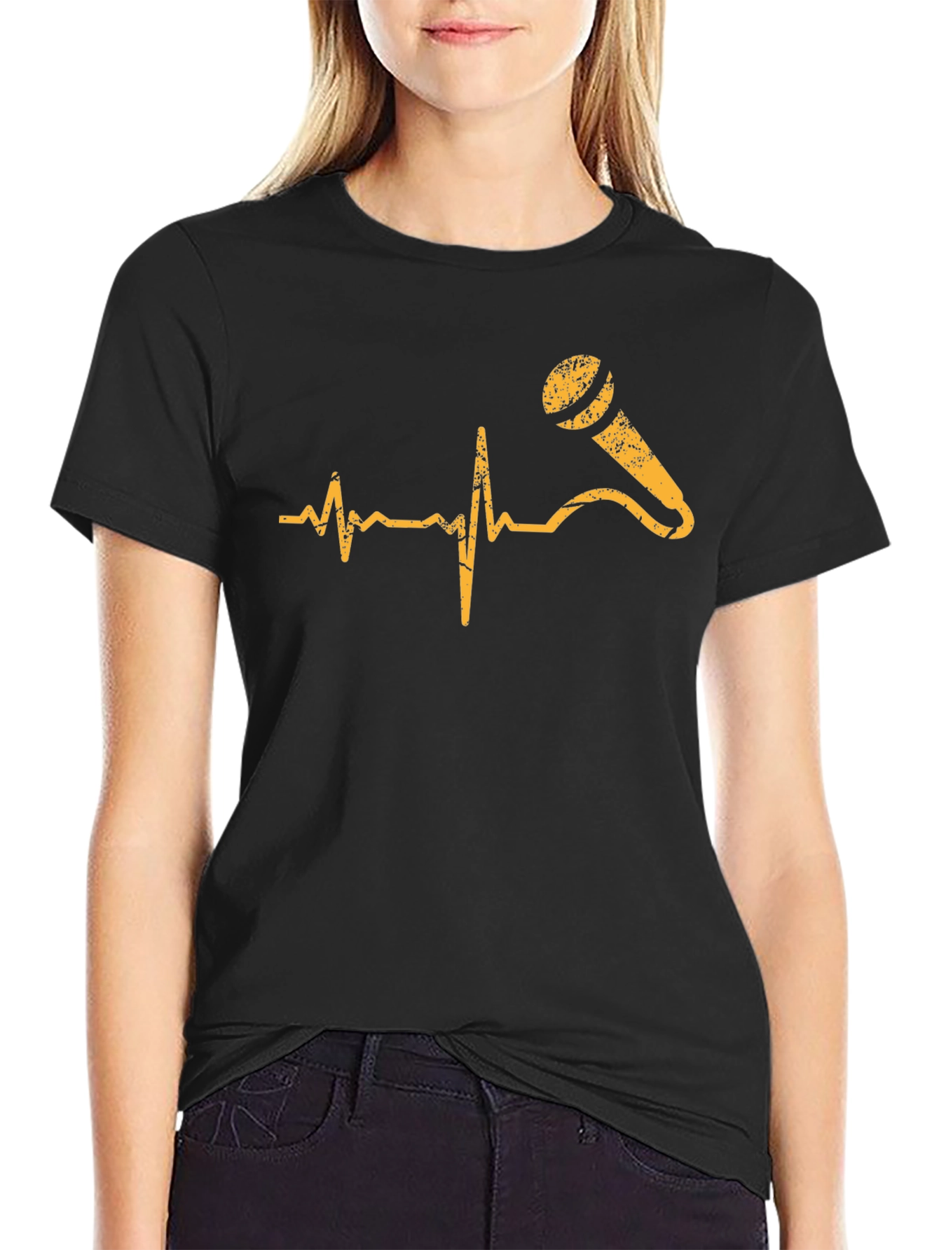 Black Music Heartbeat T-Shirt: Rock Your Style! view 2