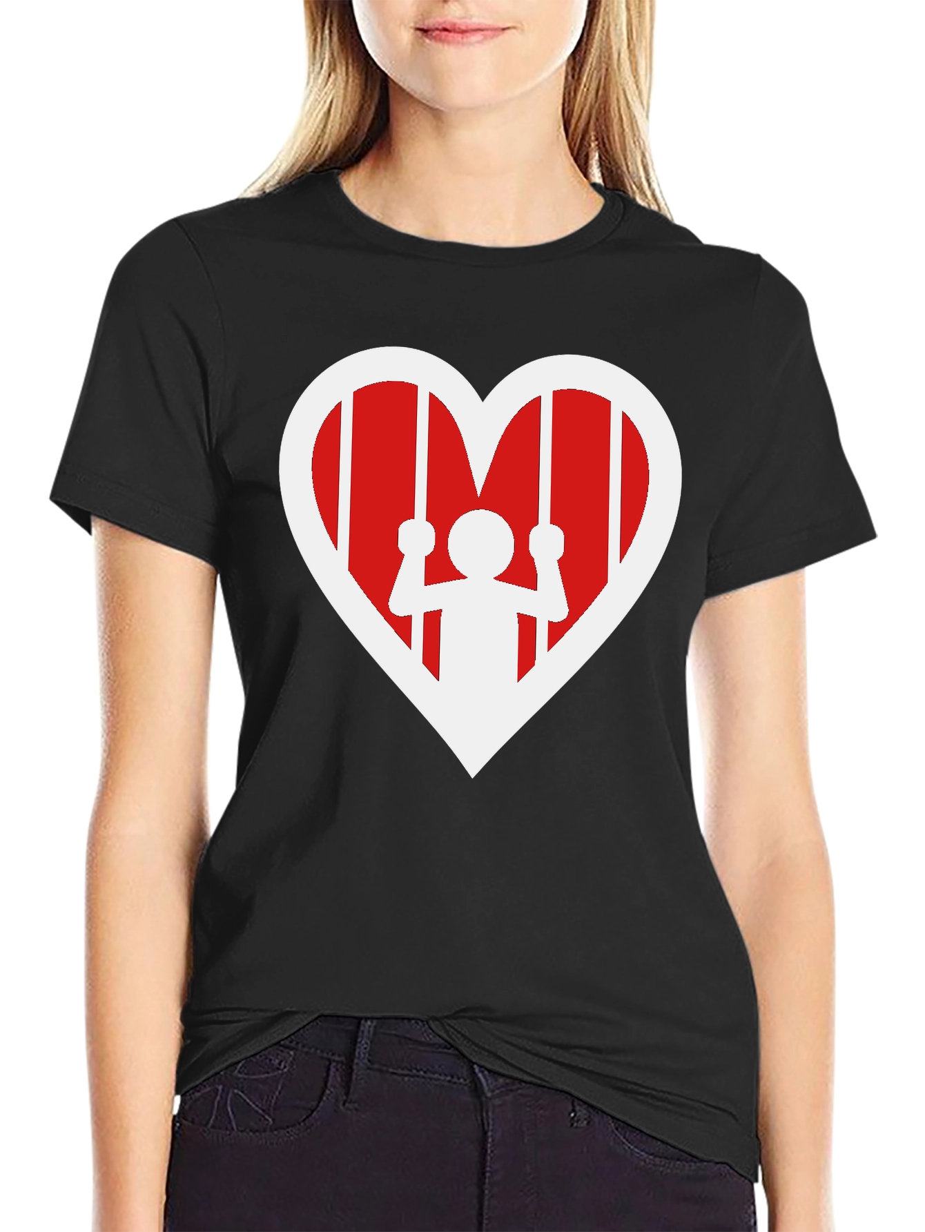 Black Heart Jail T-Shirt - Freedom in Love view 2