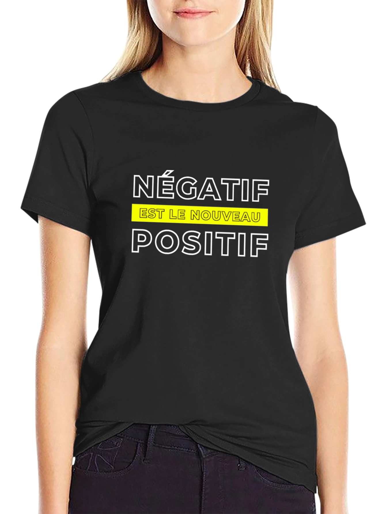 Black Négatif Est Le Nouveau Positif T-Shirt view 2