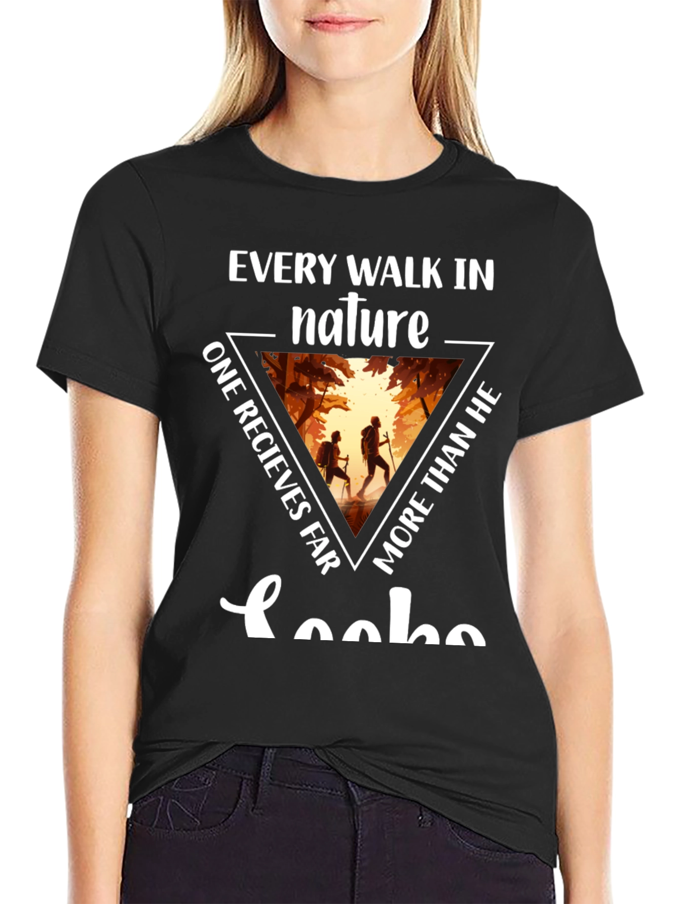 Black Nature Walk Graphic Tee - Adventure Ready Shirt view 2