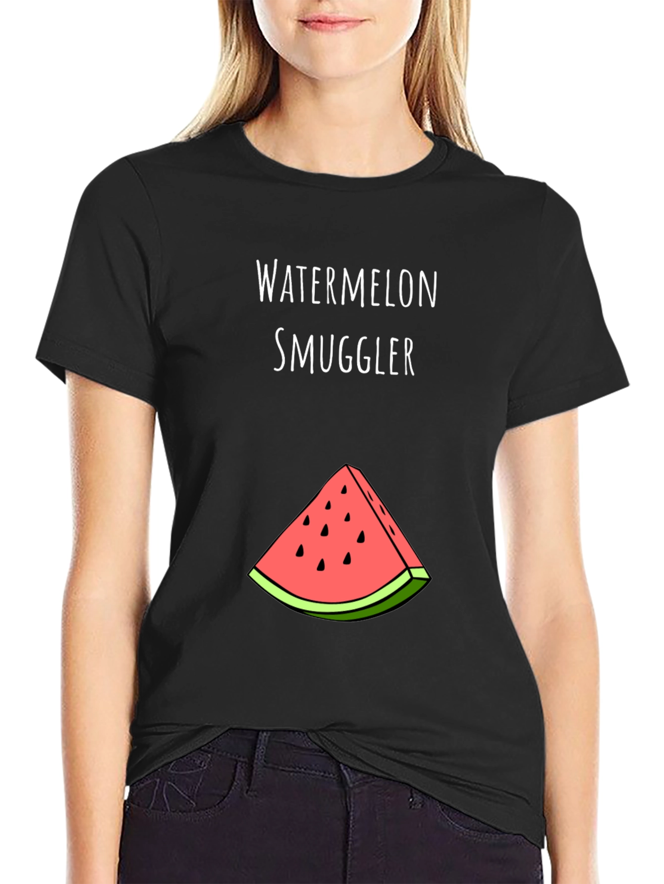 Black Watermelon Smuggler Graphic Tee view 2