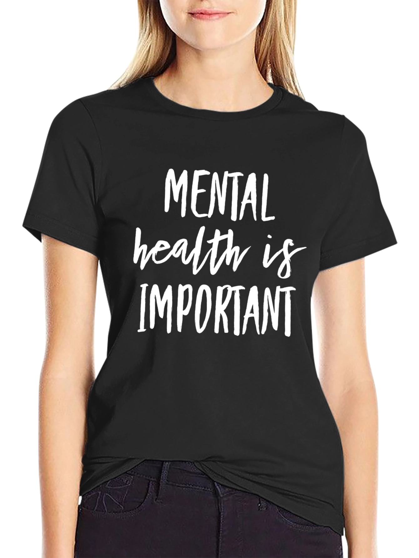 Black Mental Health Awareness Graphic T-Shirt view 2
