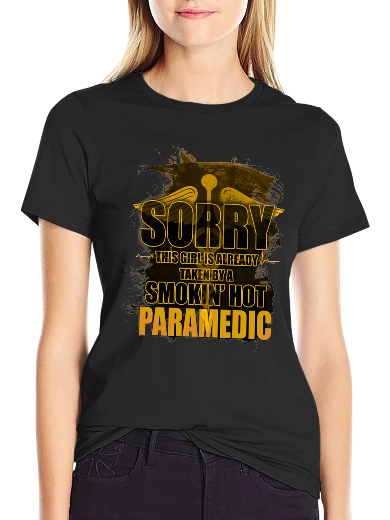 Black Smokin' Hot Paramedic T-Shirt - Funny Gift view 2