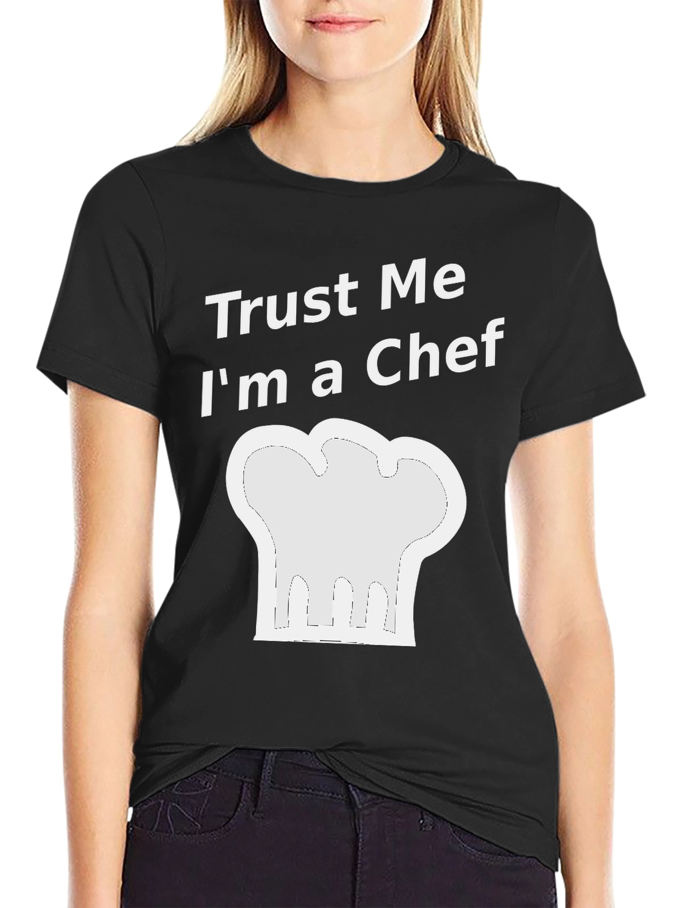 Black Trust Me I'm a Chef T-Shirt view 2