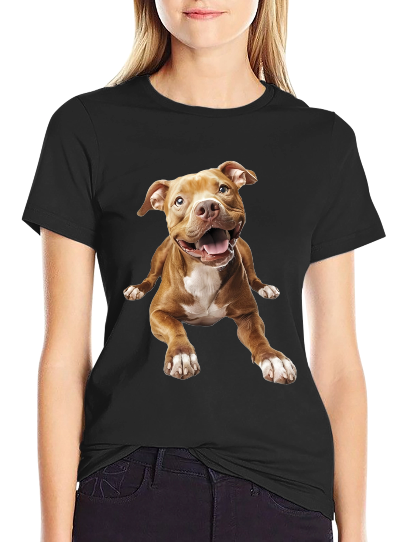 Black Dog Graphic Tee - Black Cotton Blend view 2