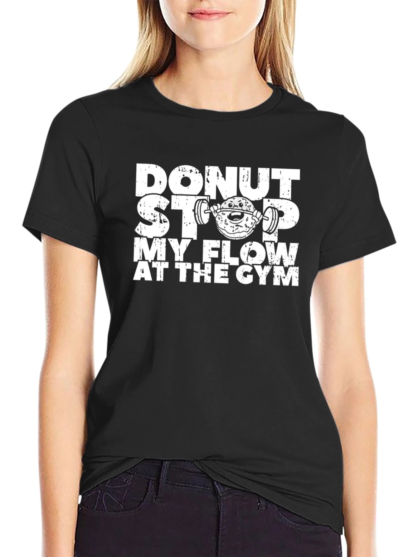 Black Donut Stop My Flow Gym T-Shirt view 2