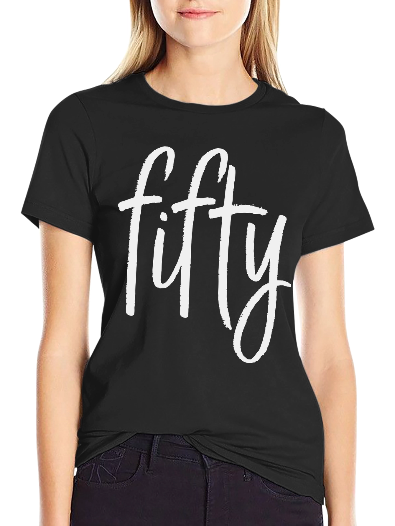 Black Fifty Graphic Tee - Birthday Gift Idea view 2